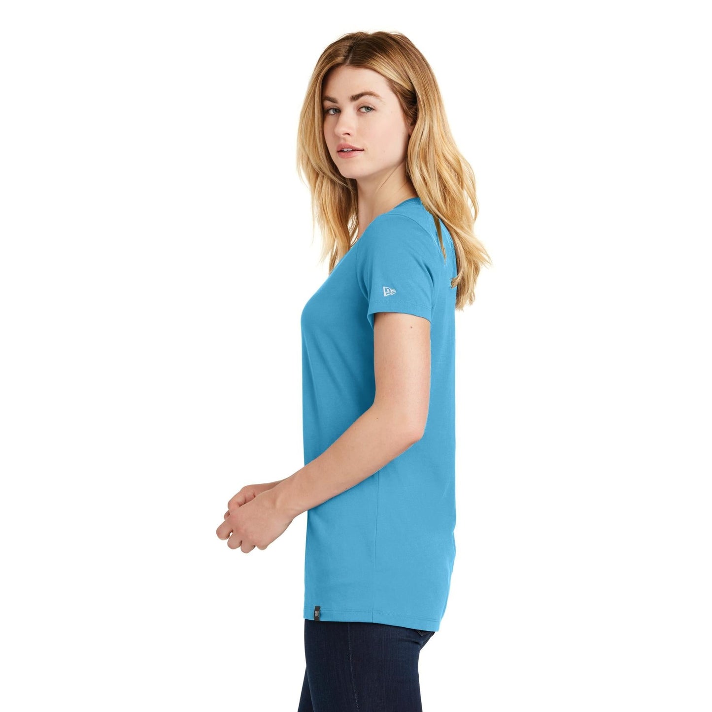 Black V-Neck Tee - New Era - Soft Blend