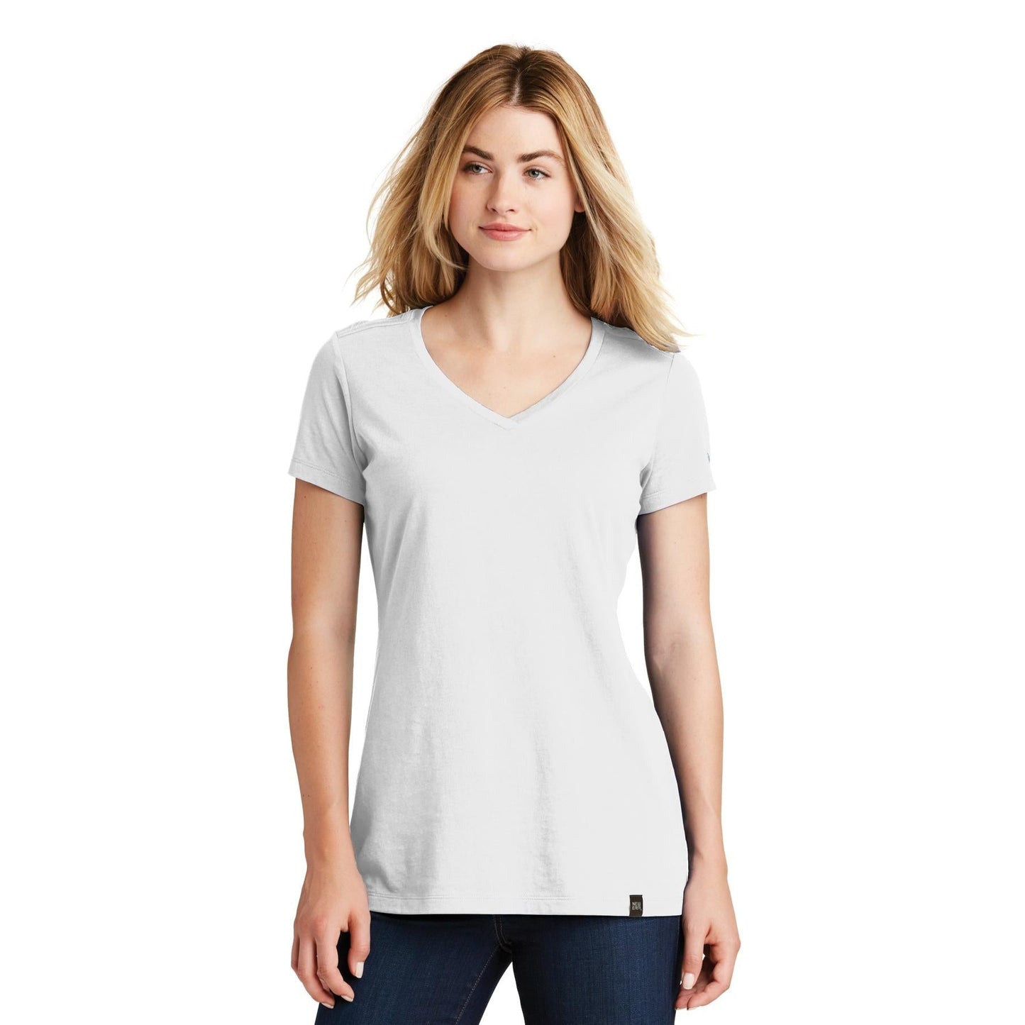 Black V-Neck Tee - New Era - Soft Blend