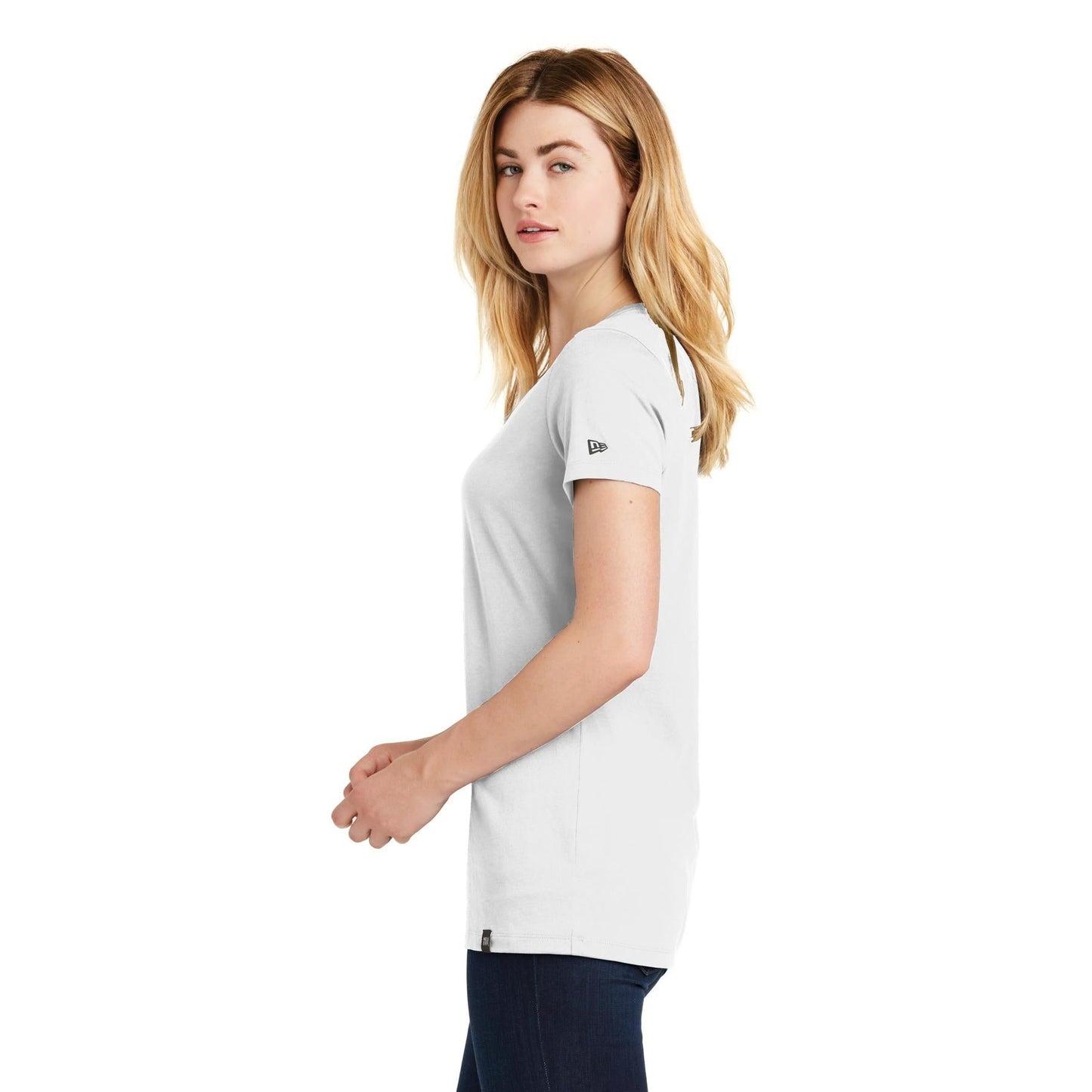 Black V-Neck Tee - New Era - Soft Blend