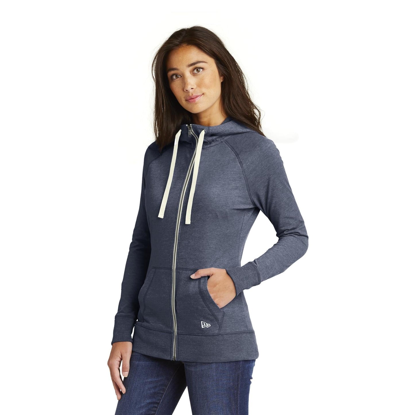 Black Heather Hoodie - New Era - Sueded Cotton Softness