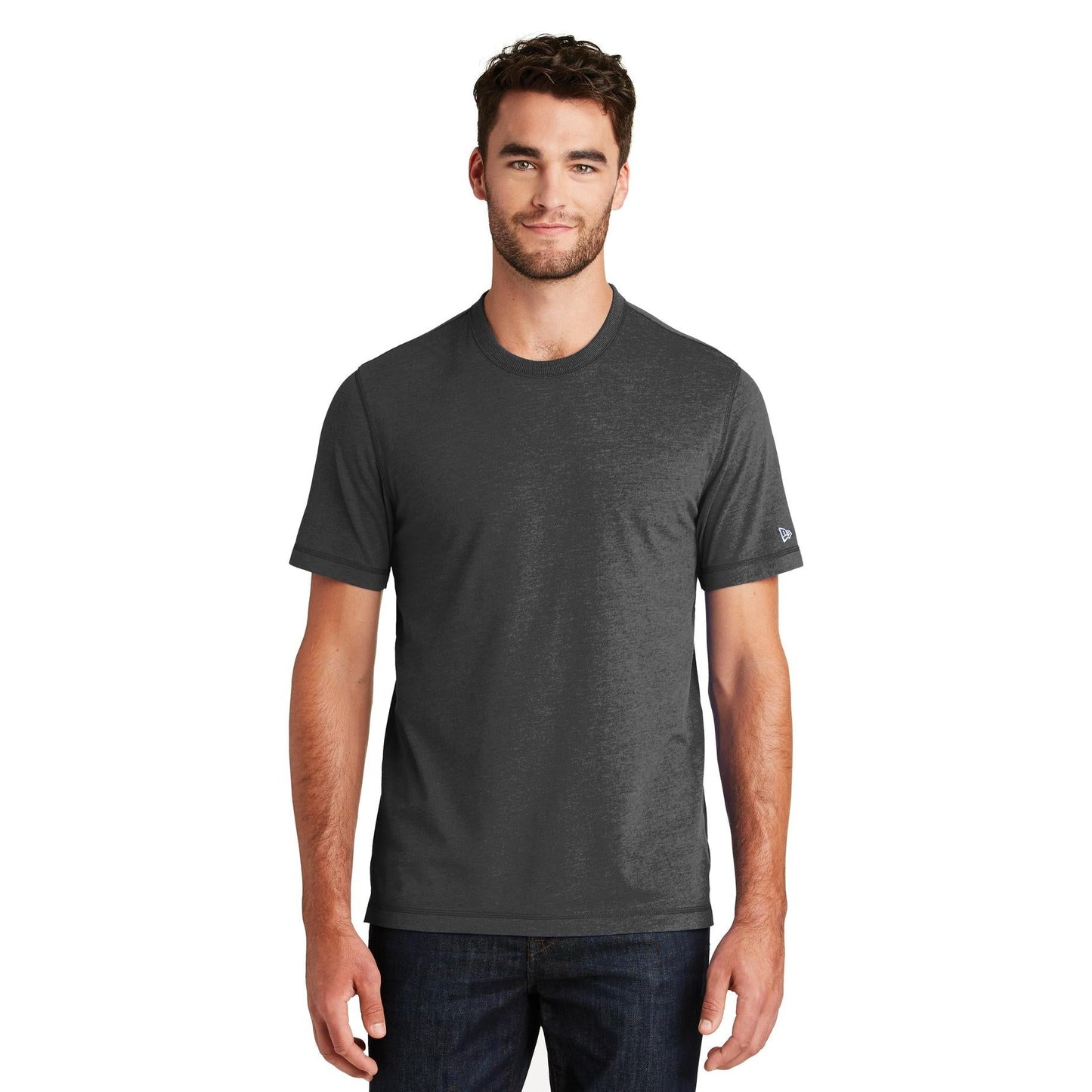 Black Heather T-Shirt - New Era - Soft Sueded Cotton Tee