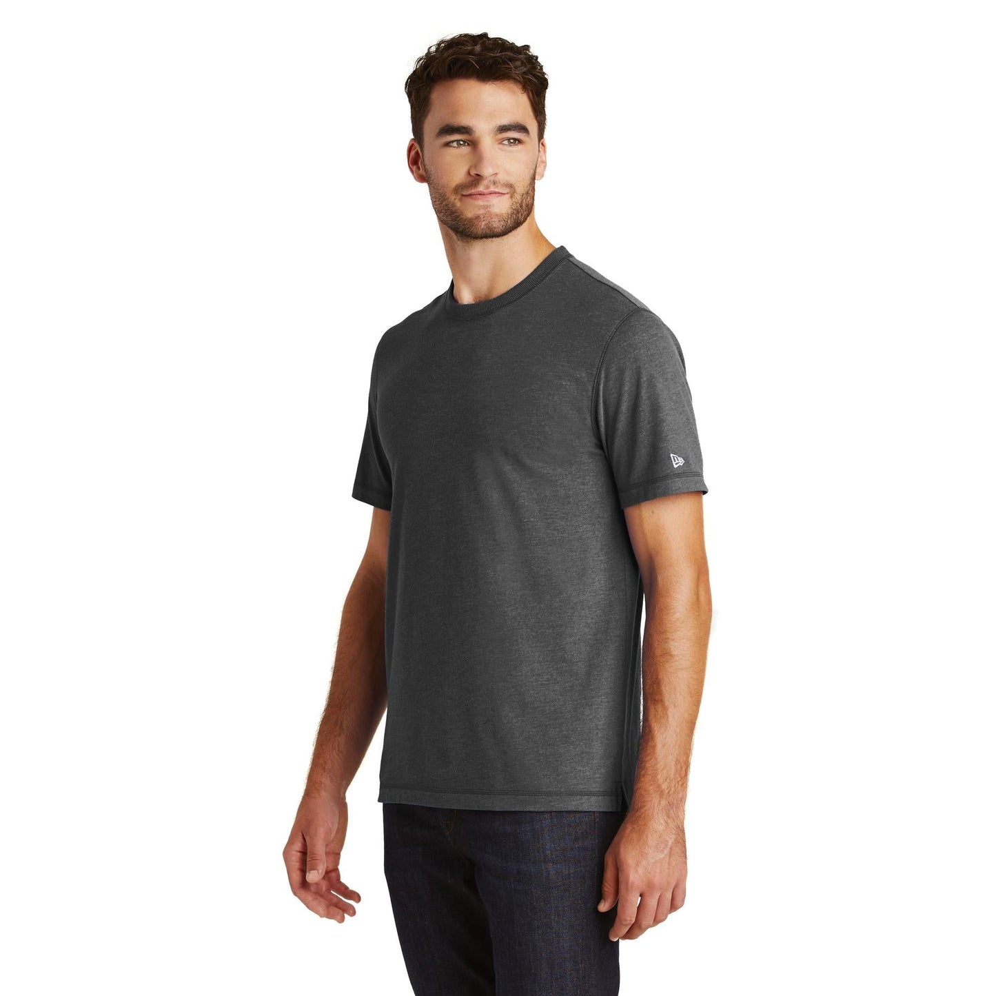 Black Heather T-Shirt - New Era - Soft Sueded Cotton Tee