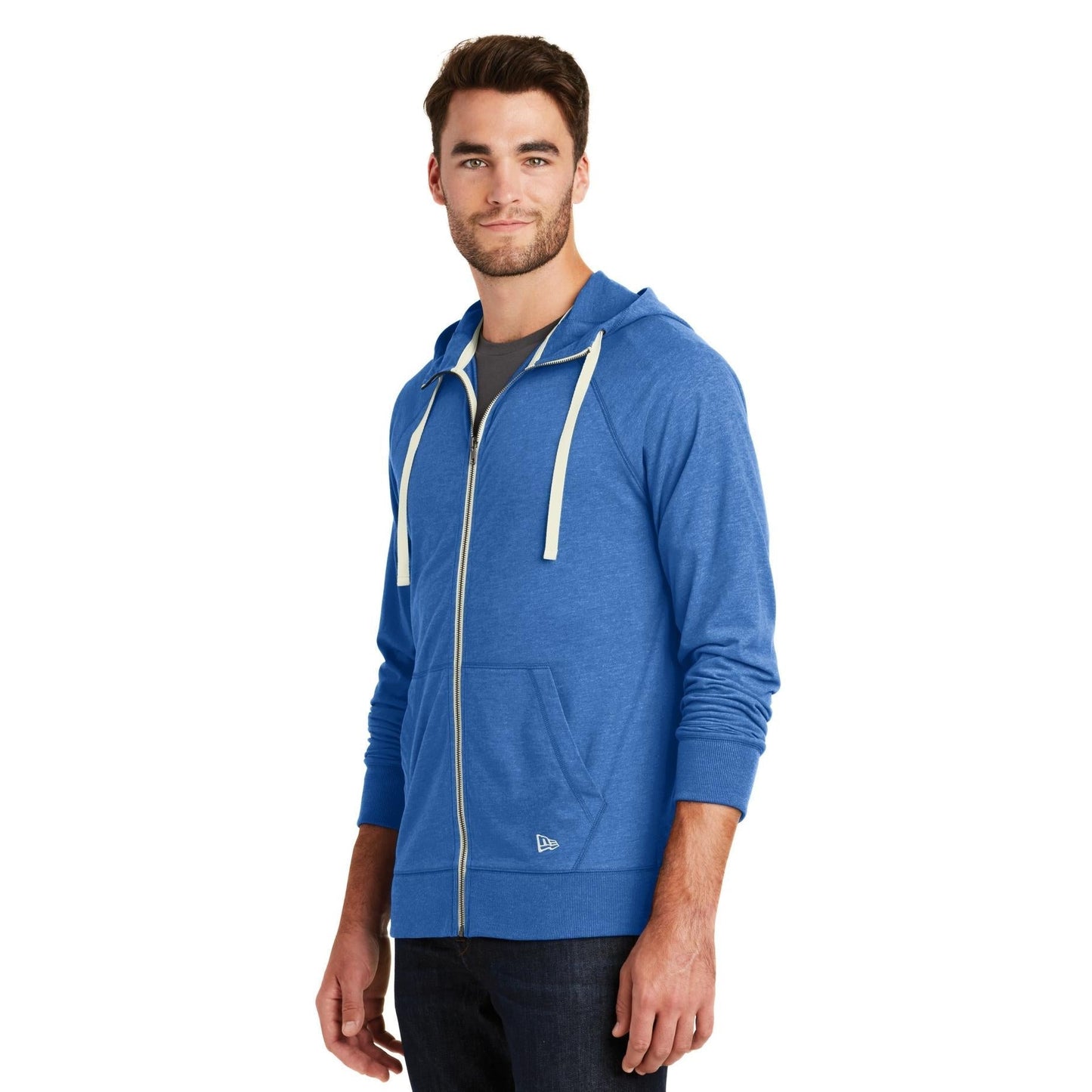 Black Heather Sweatshirt - New Era - Sueded Cotton Hoodie