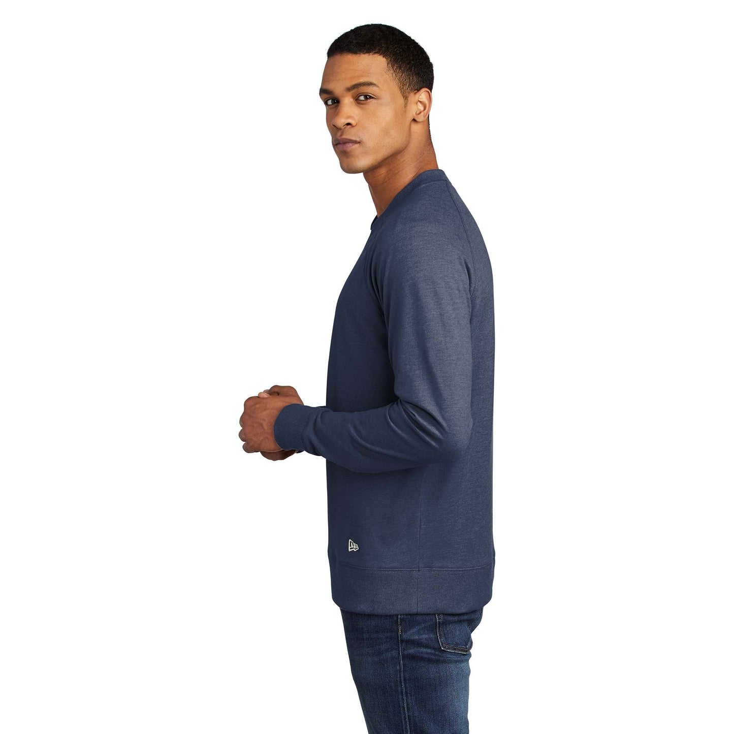 Black Heather Sweatshirt - New Era - Sueded Cotton Blend