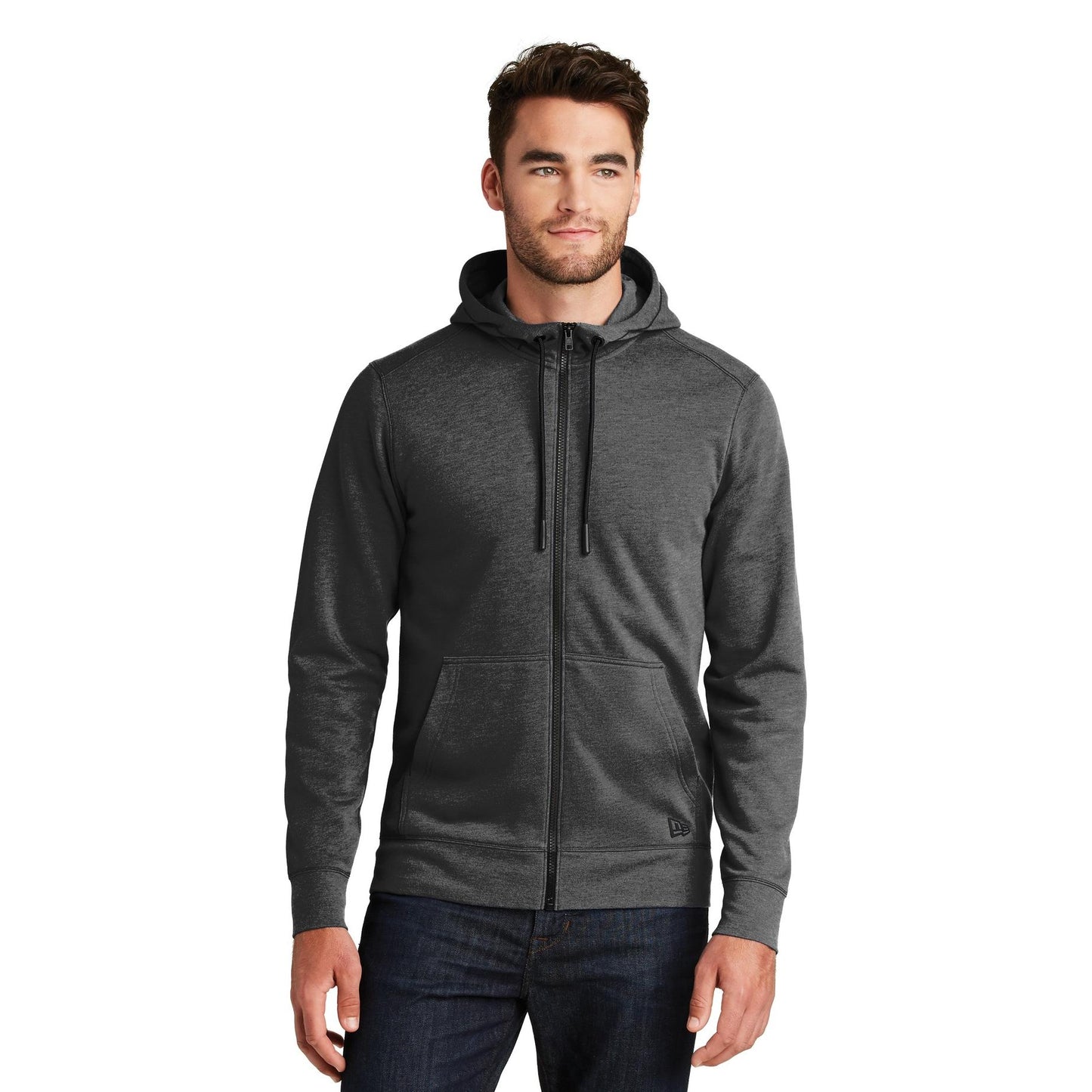Black Heather Hoodie - New Era - Tri-Blend Fleece