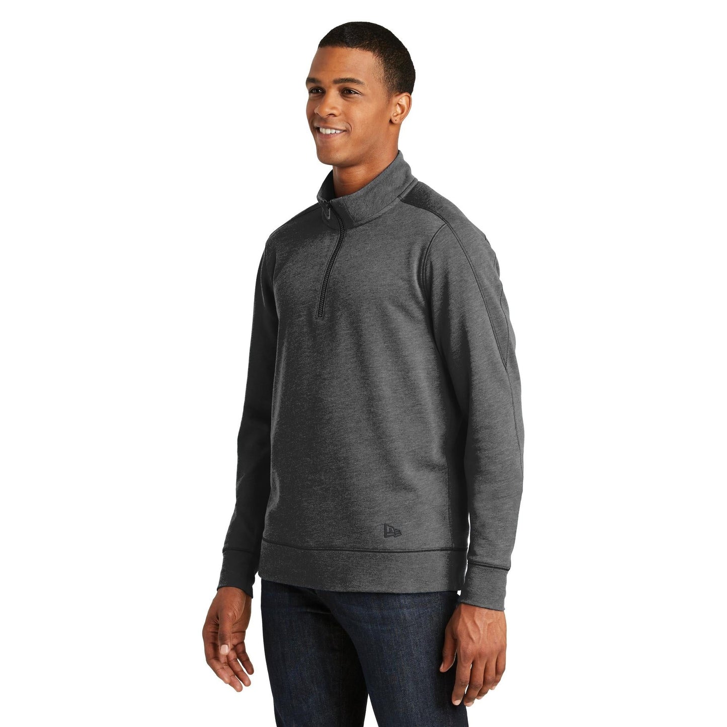 Black Heather Sweatshirt - New Era - Tri-Blend Fleece