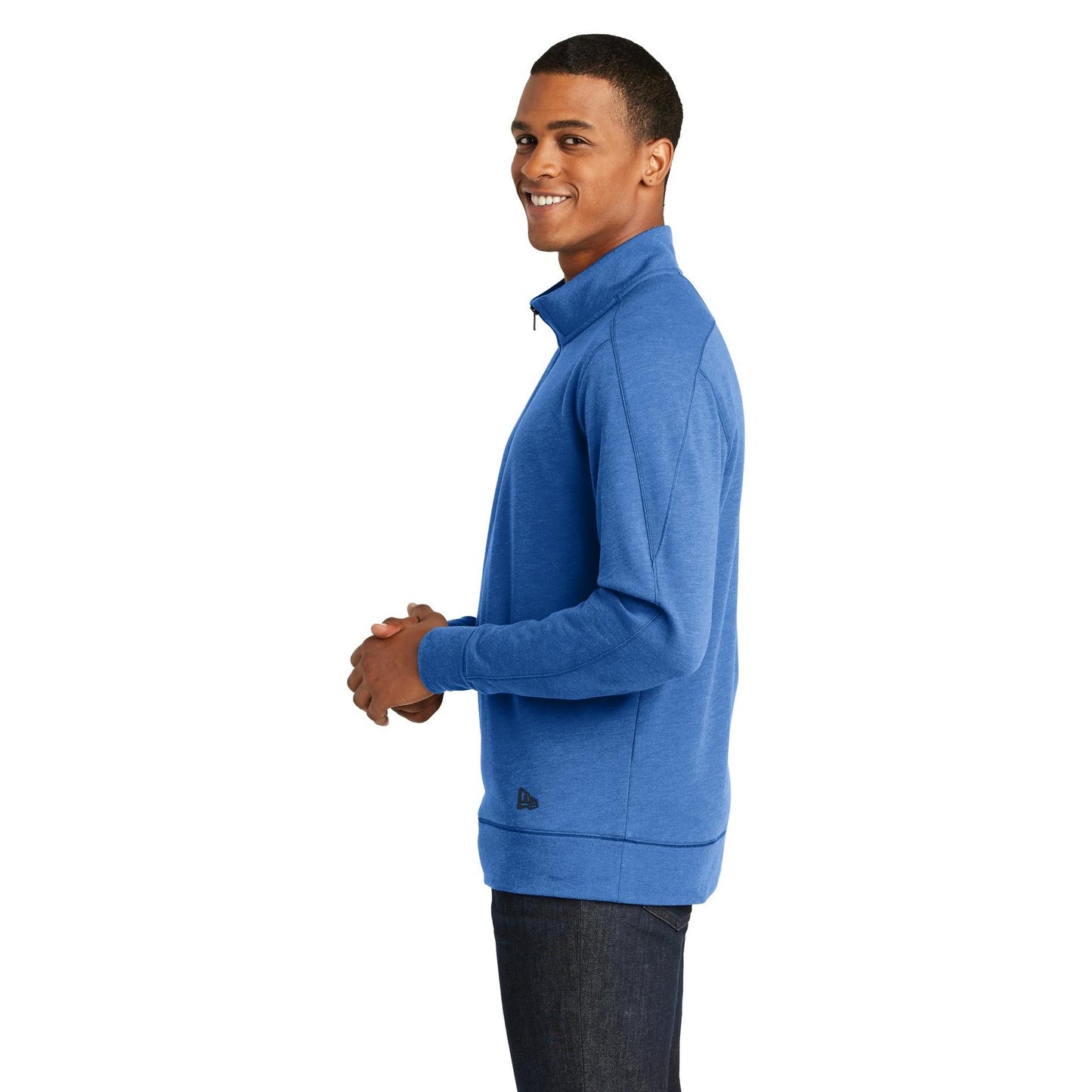 Black Heather Sweatshirt - New Era - Tri-Blend Fleece
