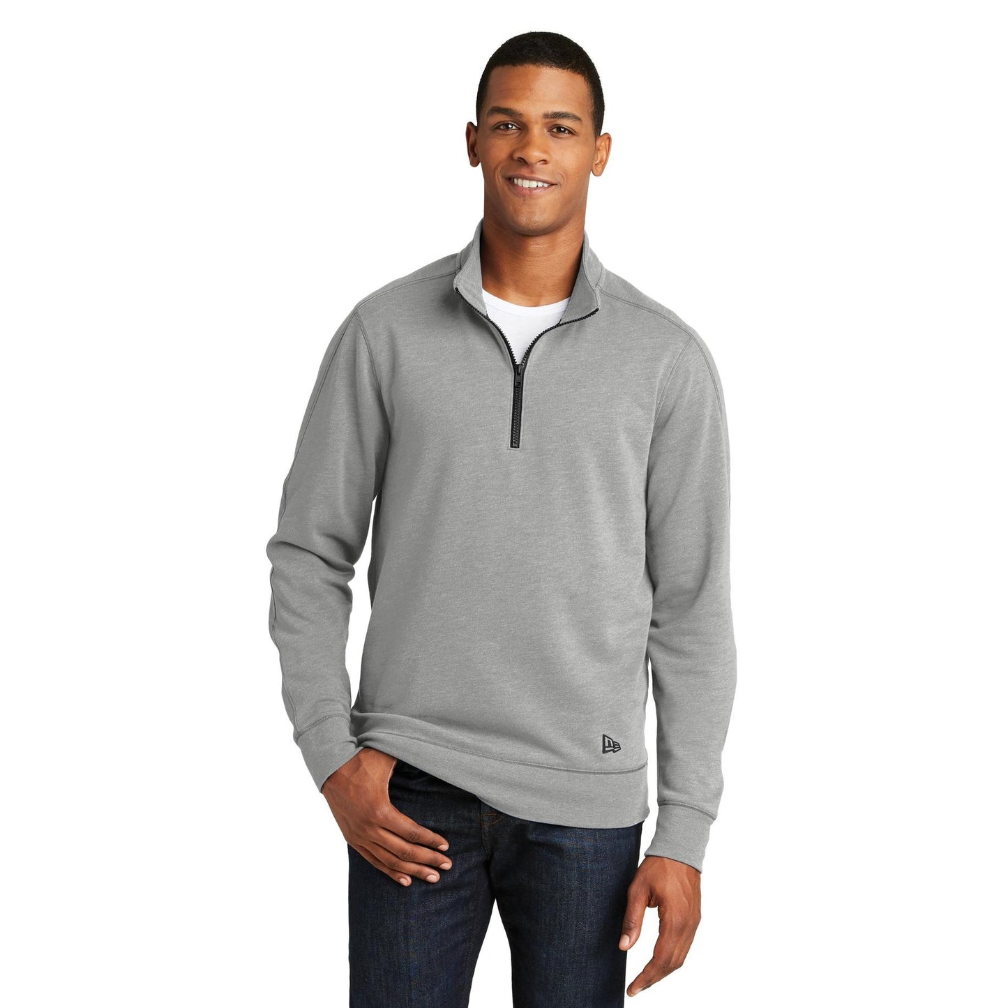 Black Heather Sweatshirt - New Era - Tri-Blend Fleece