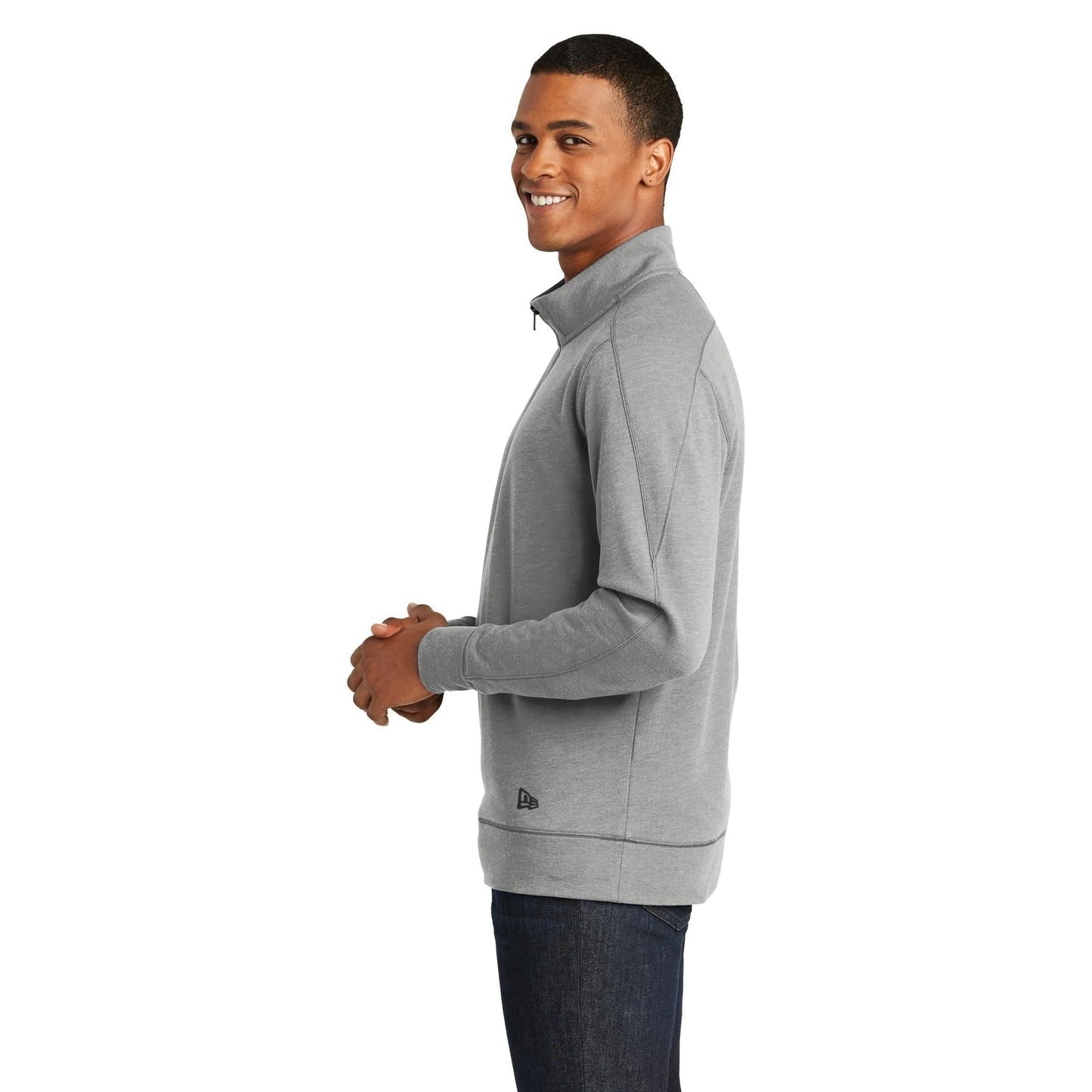 Black Heather Sweatshirt - New Era - Tri-Blend Fleece