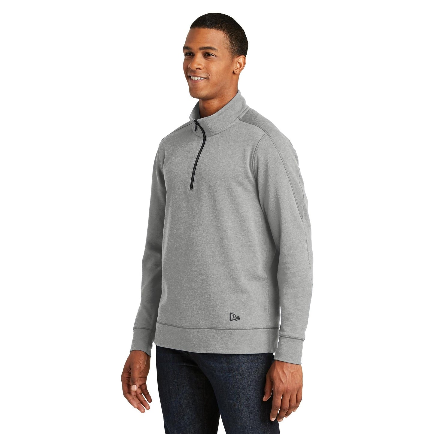 Black Heather Sweatshirt - New Era - Tri-Blend Fleece