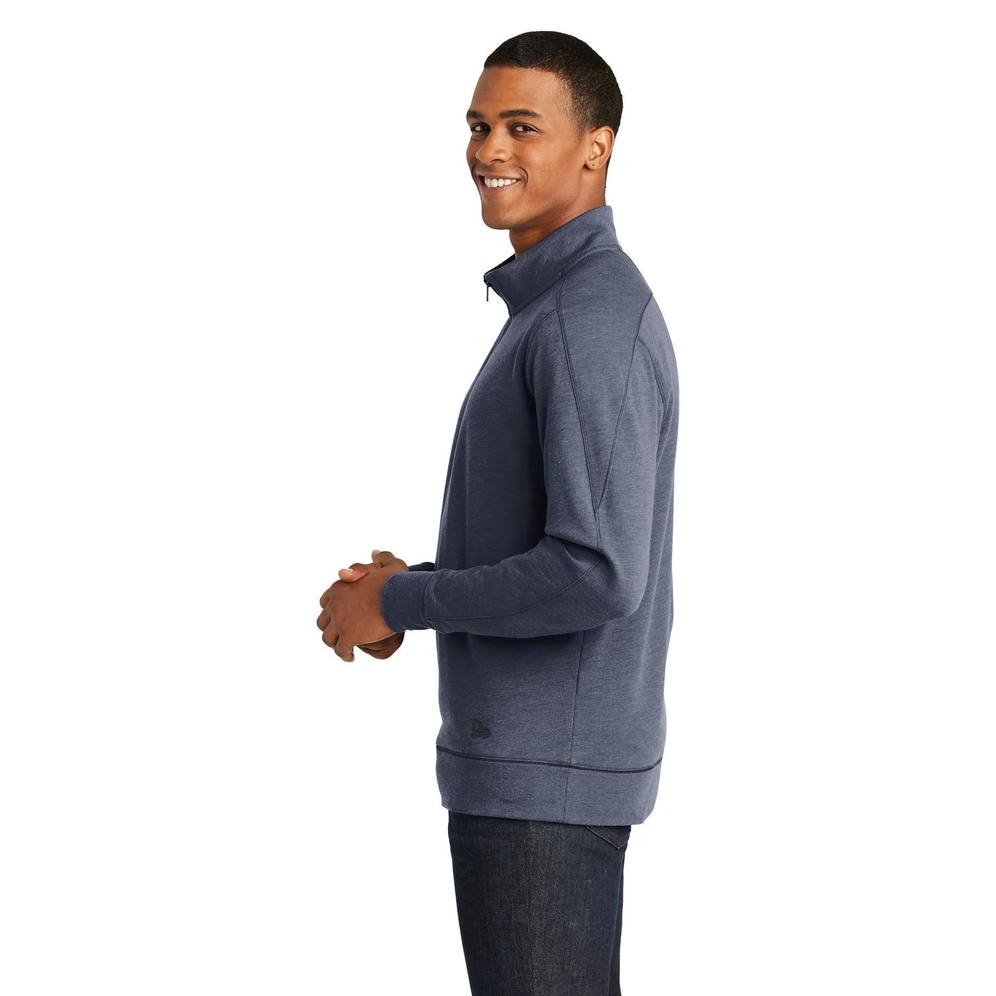 Black Heather Sweatshirt - New Era - Tri-Blend Fleece