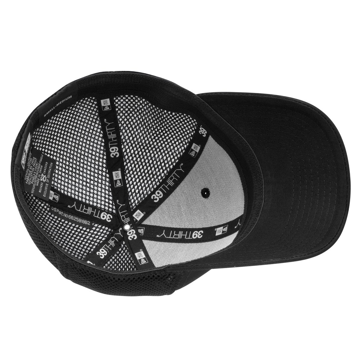 Black/Gold Ball Cap - New Era - Stretch Mesh Design