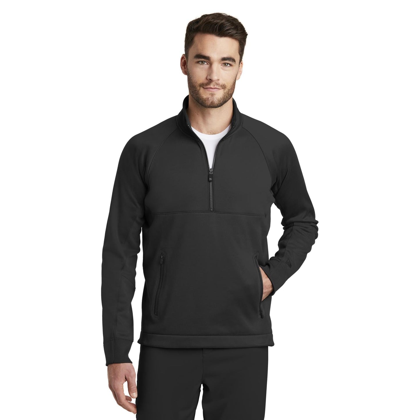 Black Sweatshirts - New Era - Fleece Zip Pullover