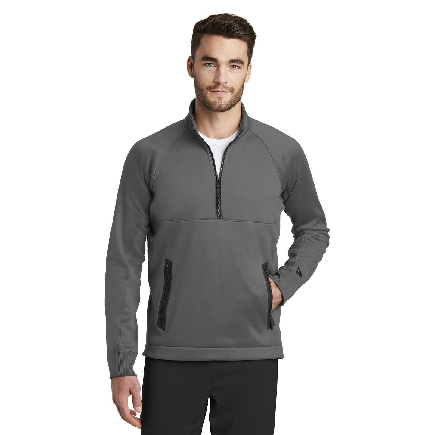 Black Sweatshirts - New Era - Fleece Zip Pullover