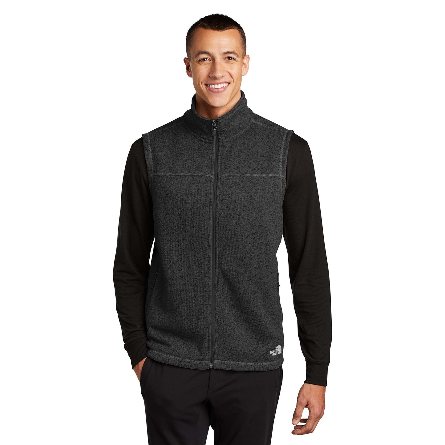 TNF Black Heather Vests - The North Face - Warm Fleece