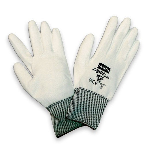 White String Knit Gloves - North Safety - Durable Design