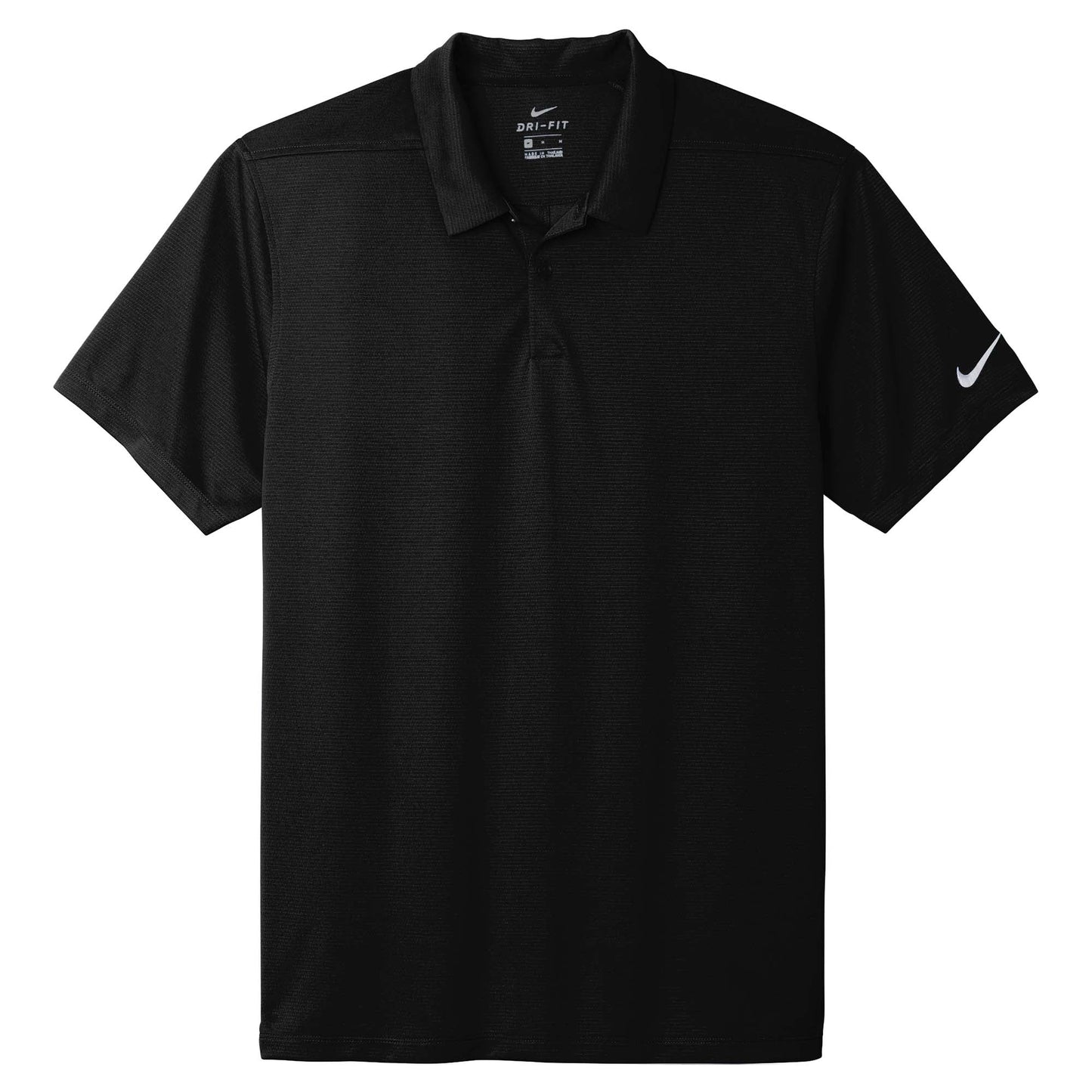 Black Polo Shirt - Nike - Dri-FIT Fabric Design