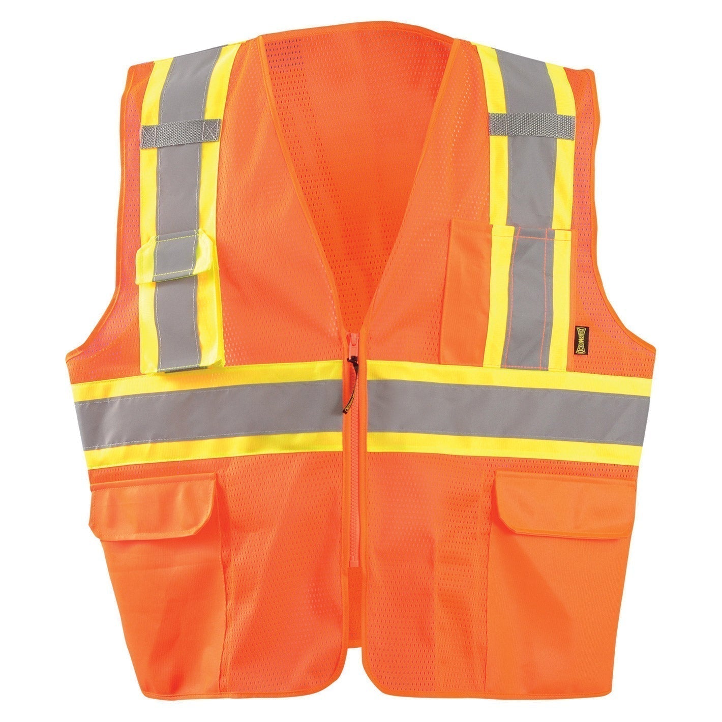 Orange Safety Vest - OccuNomix - Reflective Mesh Design