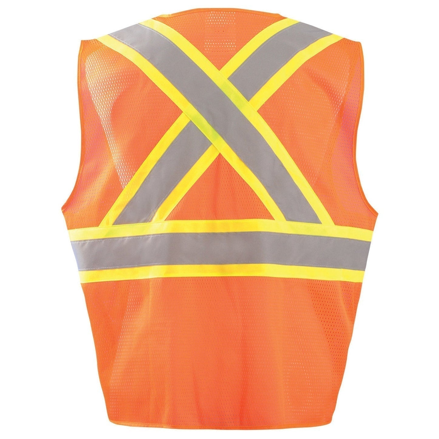 Orange Safety Vest - OccuNomix - Reflective Mesh Design