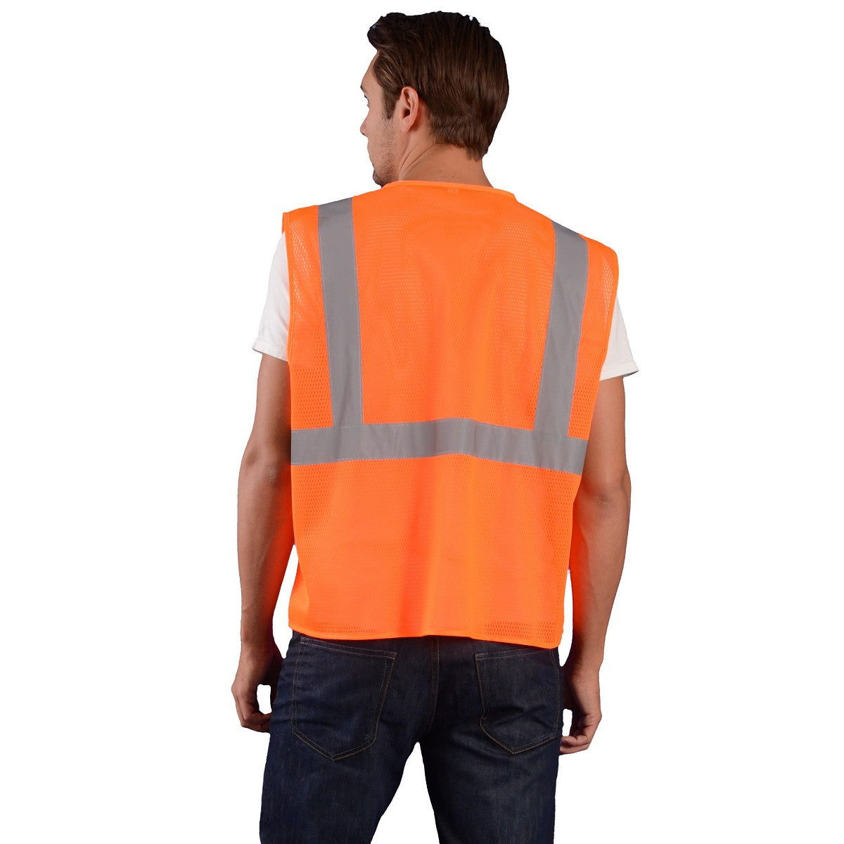 Orange Safety Vests - OccuNomix - Reflective Mesh