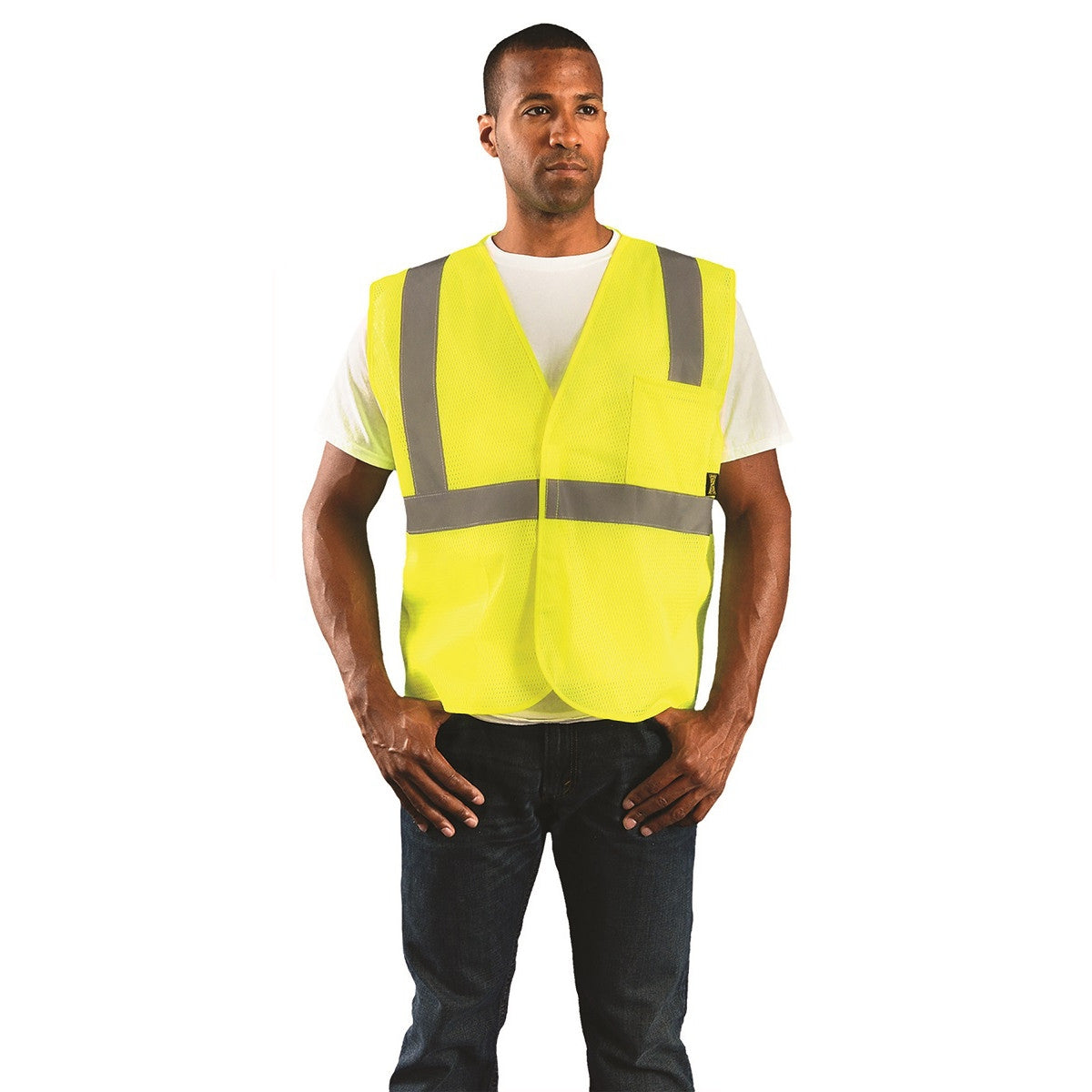 Orange Safety Vests - OccuNomix - Reflective Mesh