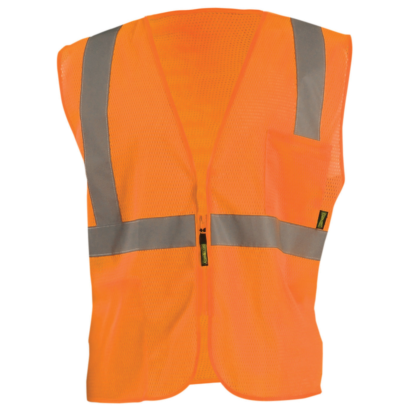 Orange Safety Vest - OccuNomix - Reflective Mesh Design