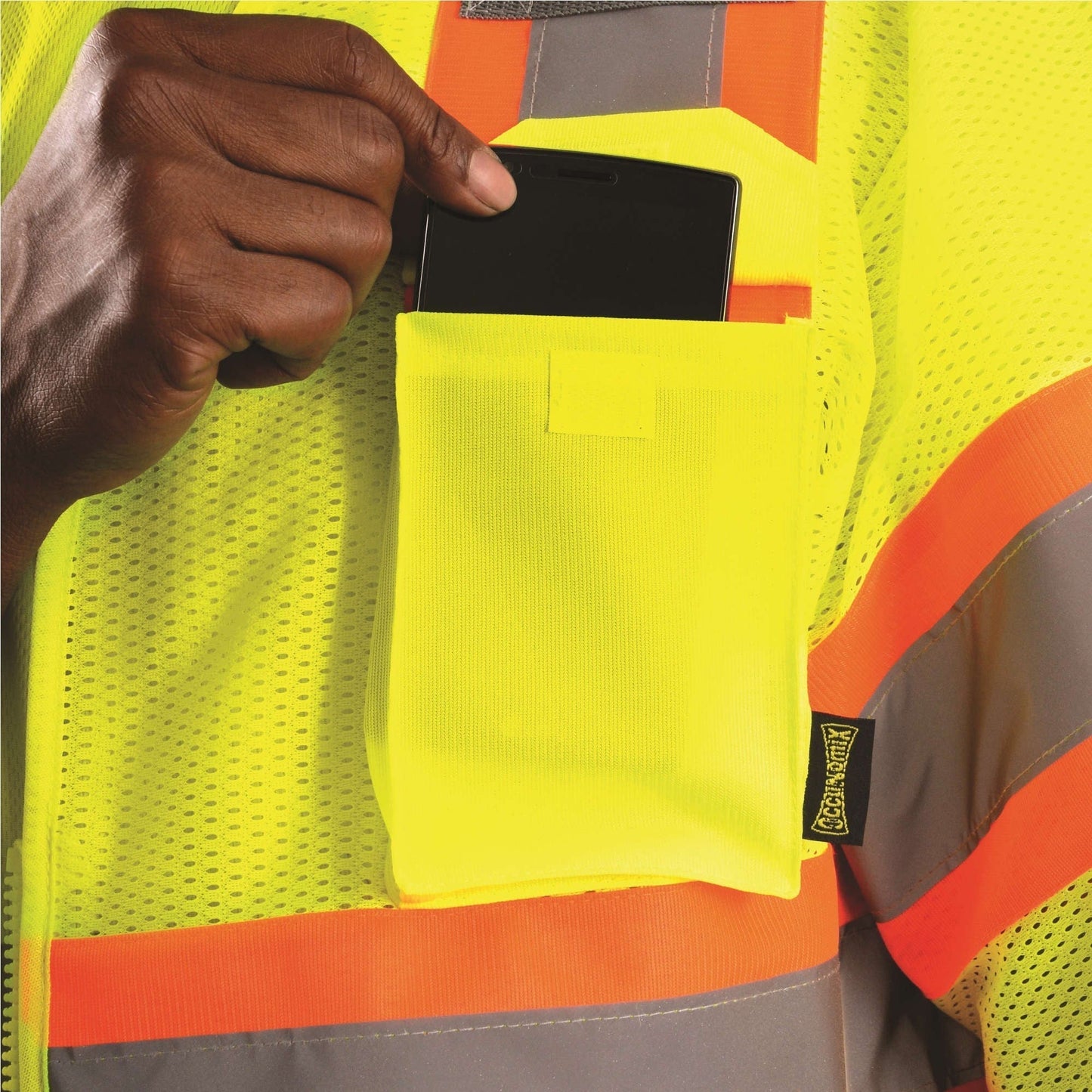 Orange Safety Vests - OccuNomix - Two-Tone Mesh