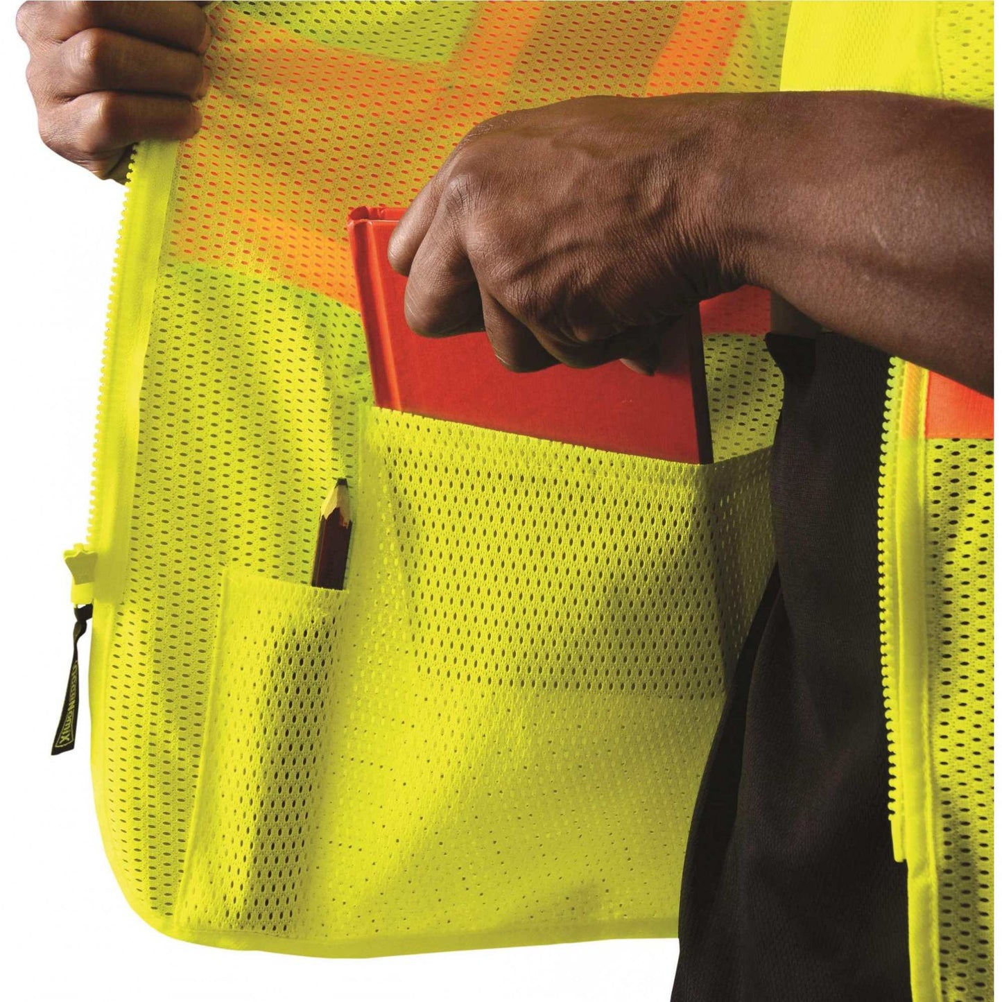 Orange Safety Vests - OccuNomix - Two-Tone Mesh