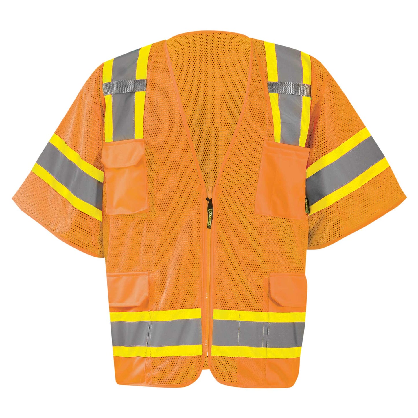 Orange Safety Vest - OccuNomix - Reflective Mesh