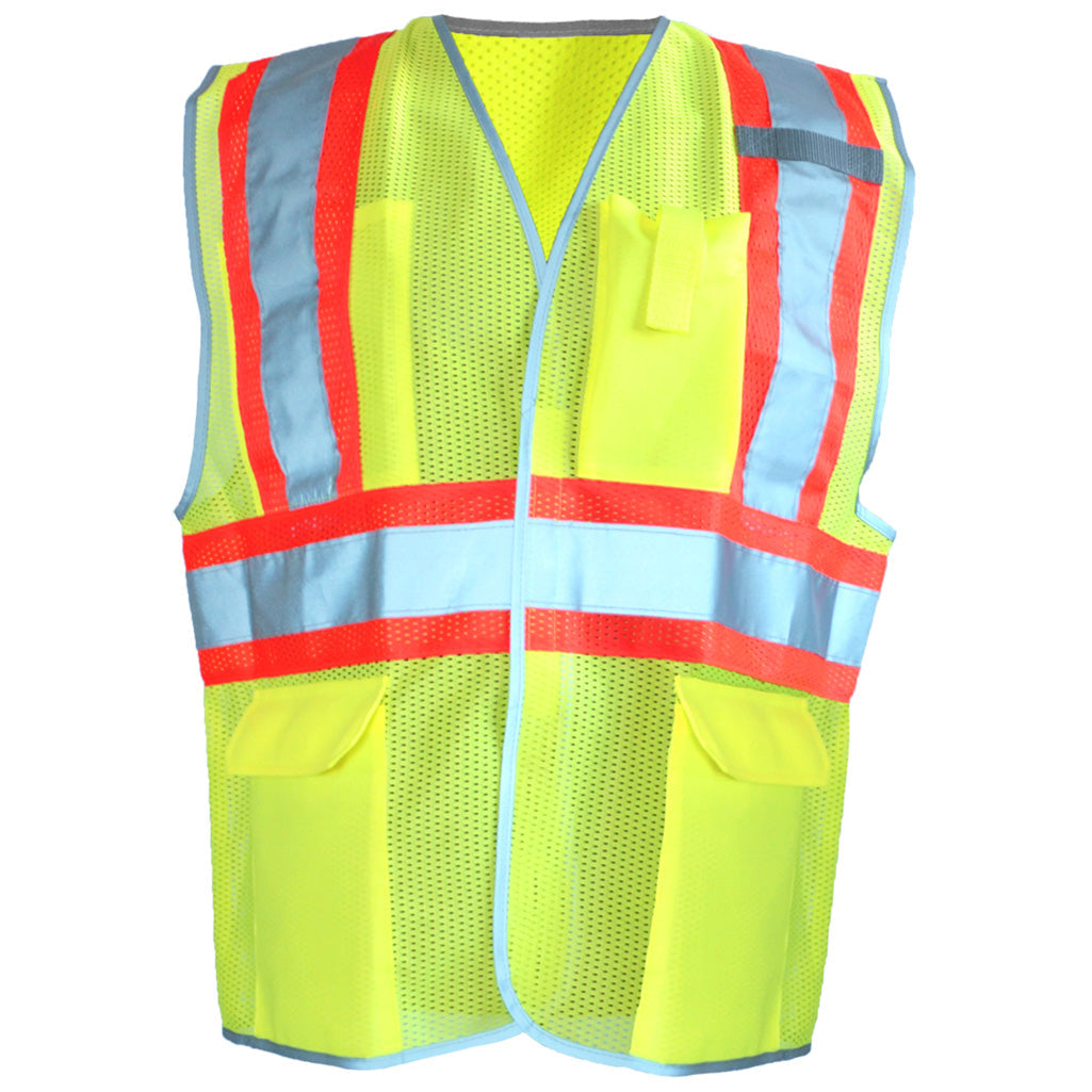 Yellow/Lime Safety Vest - OccuNomix - Premium Mesh