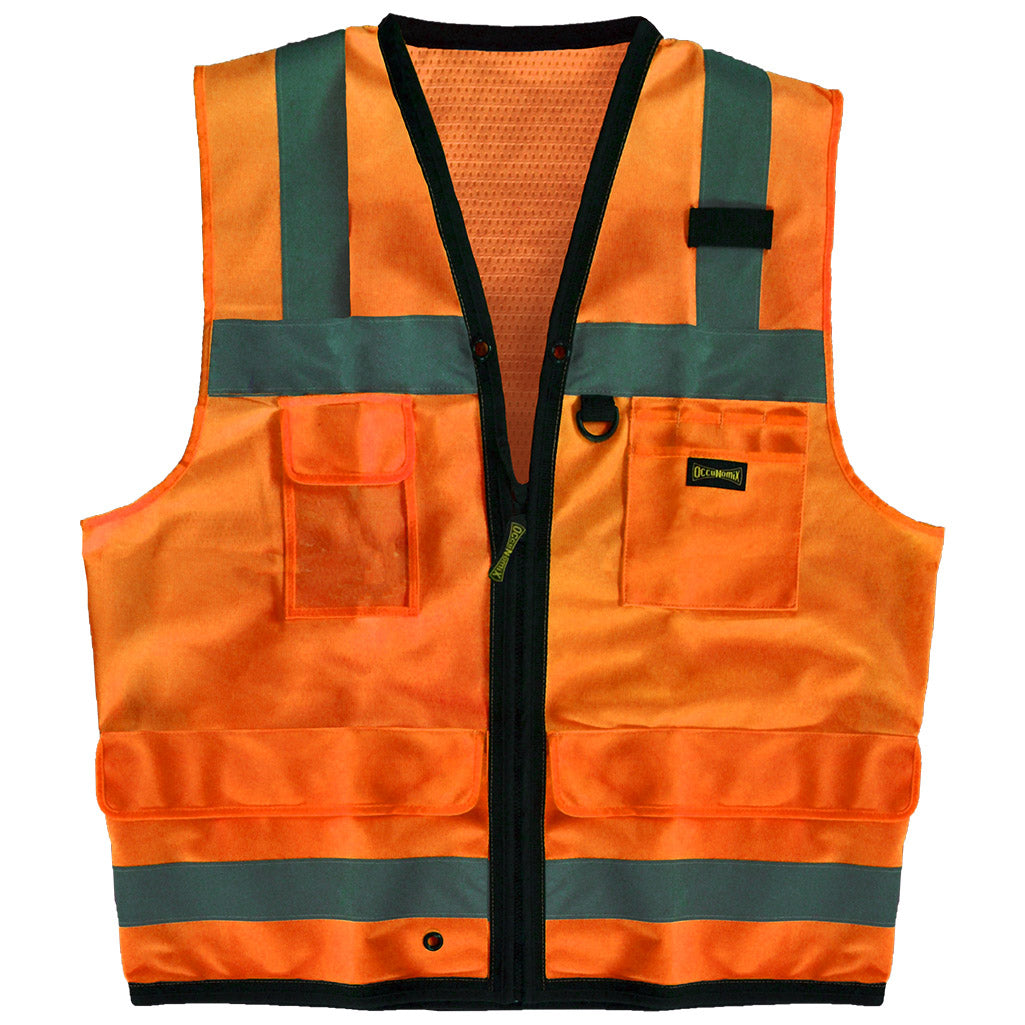 Orange Safety Vest - OccuNomix - Reflective Design
