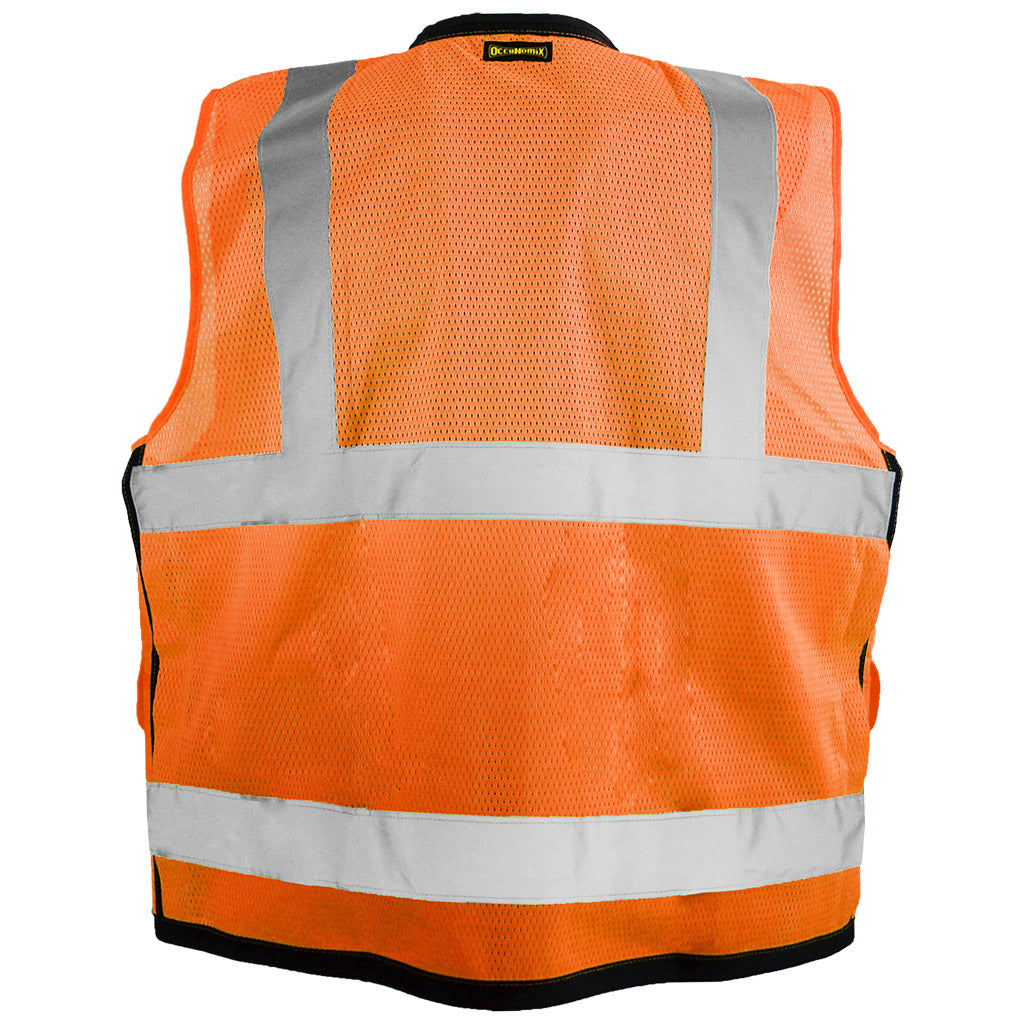 Orange Safety Vest - OccuNomix - Reflective Design