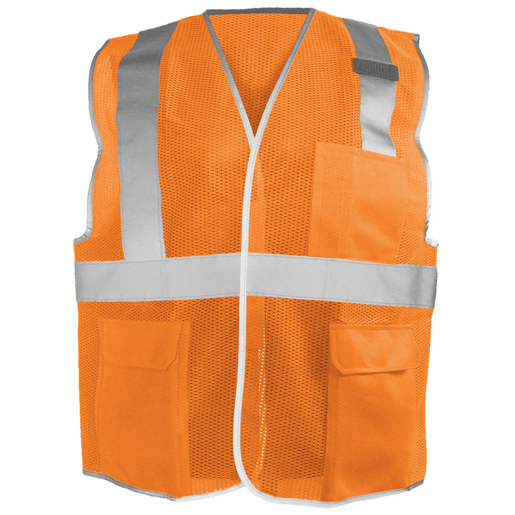 Orange Safety Vests - OccuNomix - Mesh Design
