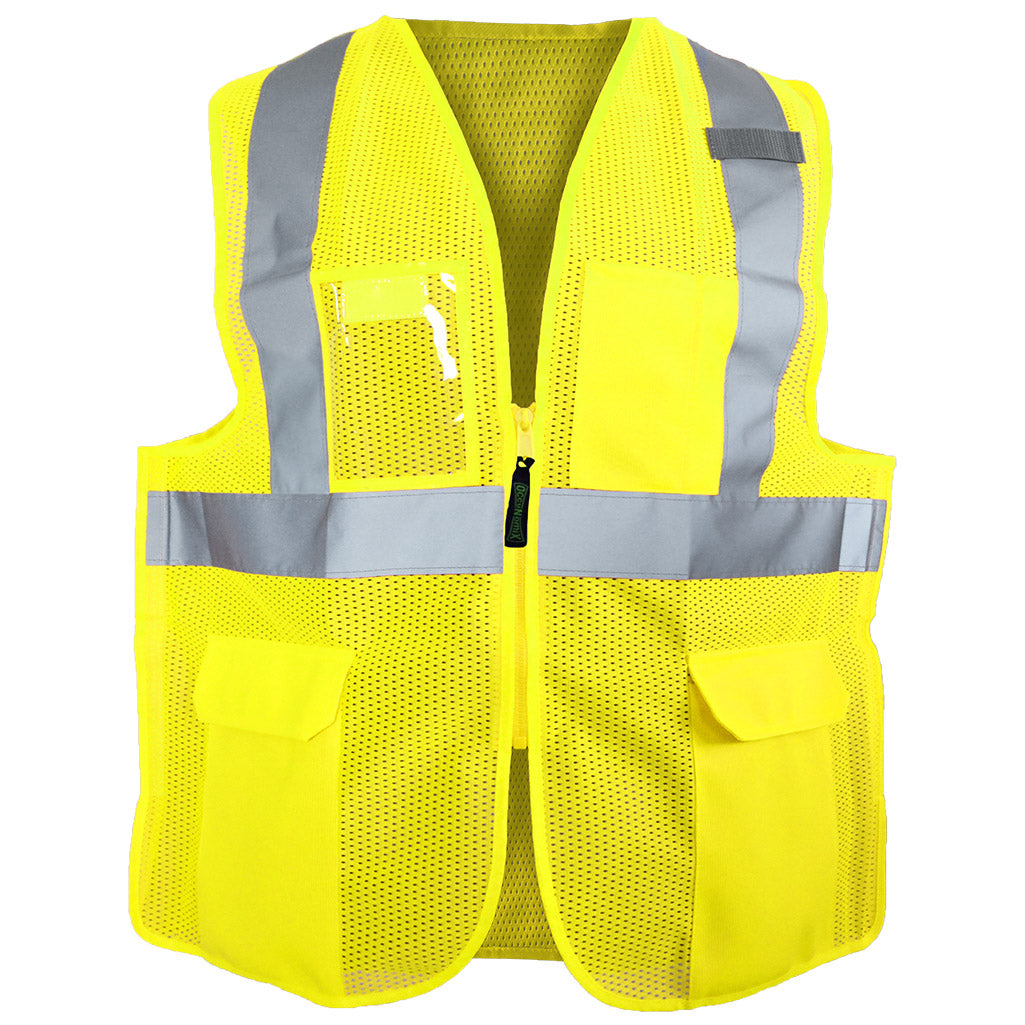 Yellow/Lime Safety Vest - OccuNomix - Breakaway Design