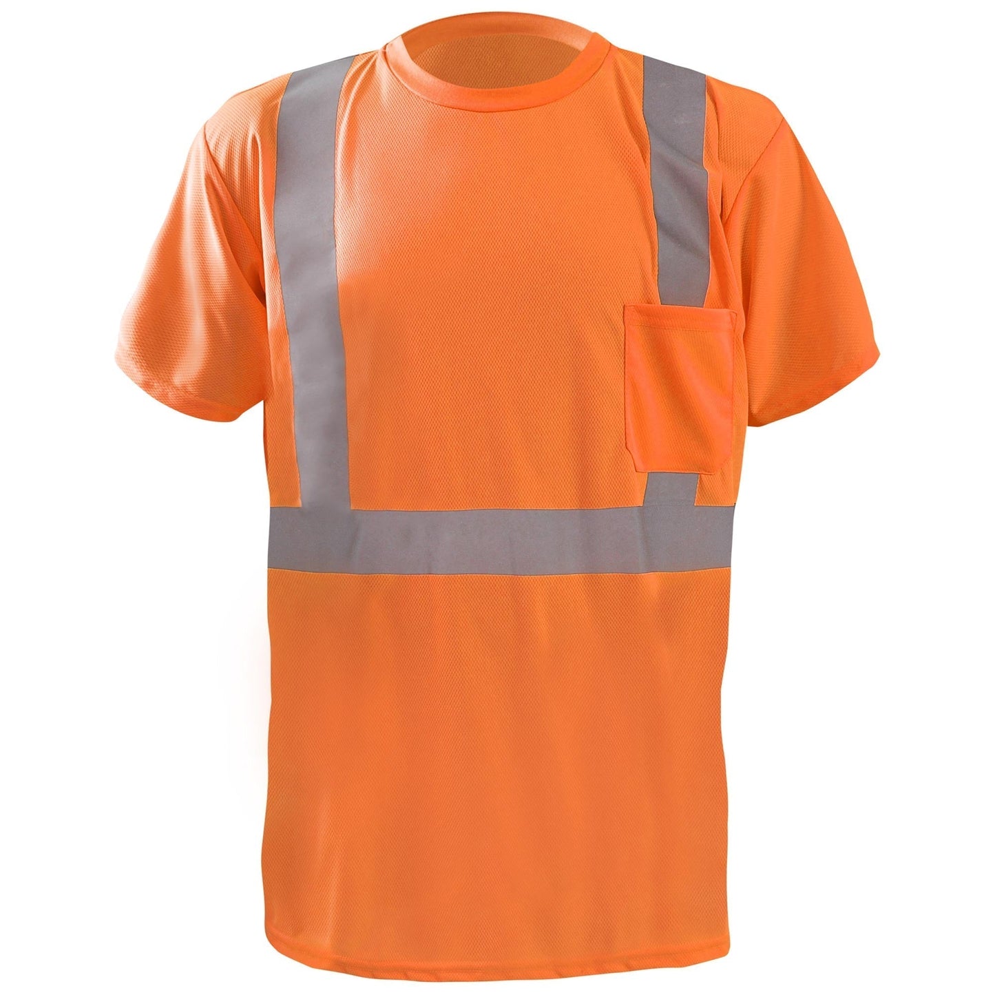 Orange Safety Shirt - OccuNomix - Wicking Birdseye Fabric