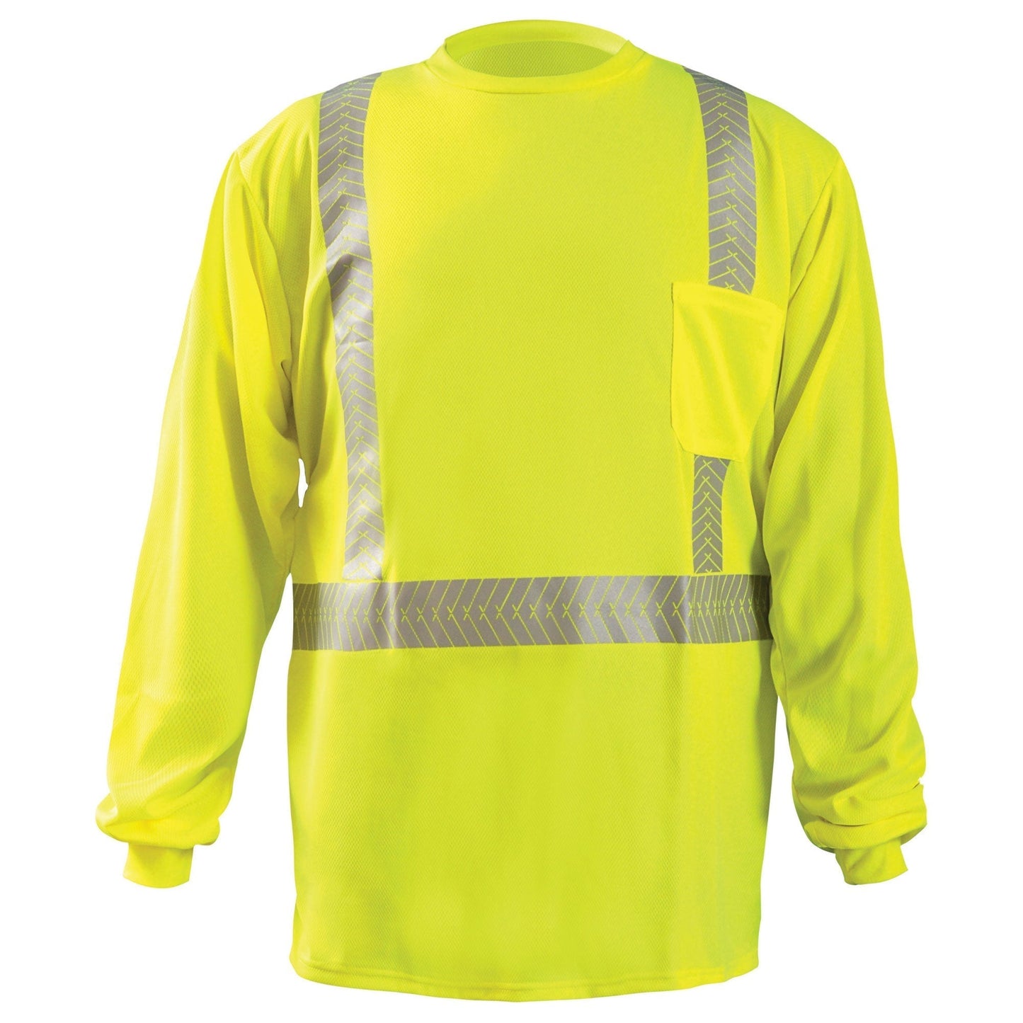 Yellow/Lime Safety Shirt - OccuNomix - Long Sleeve Wicking