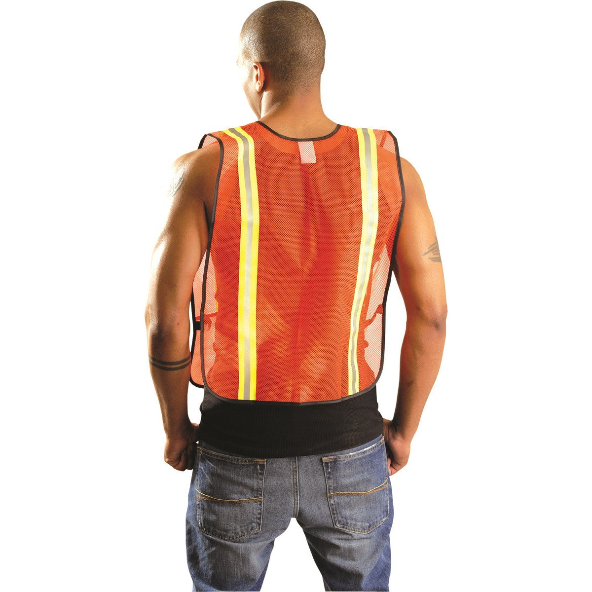 Orange Safety Vest - OccuNomix - Two-Tone Mesh
