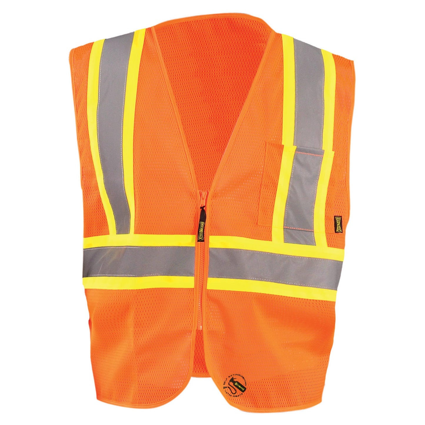 Orange Safety Vests - OccuNomix - Mesh Construction