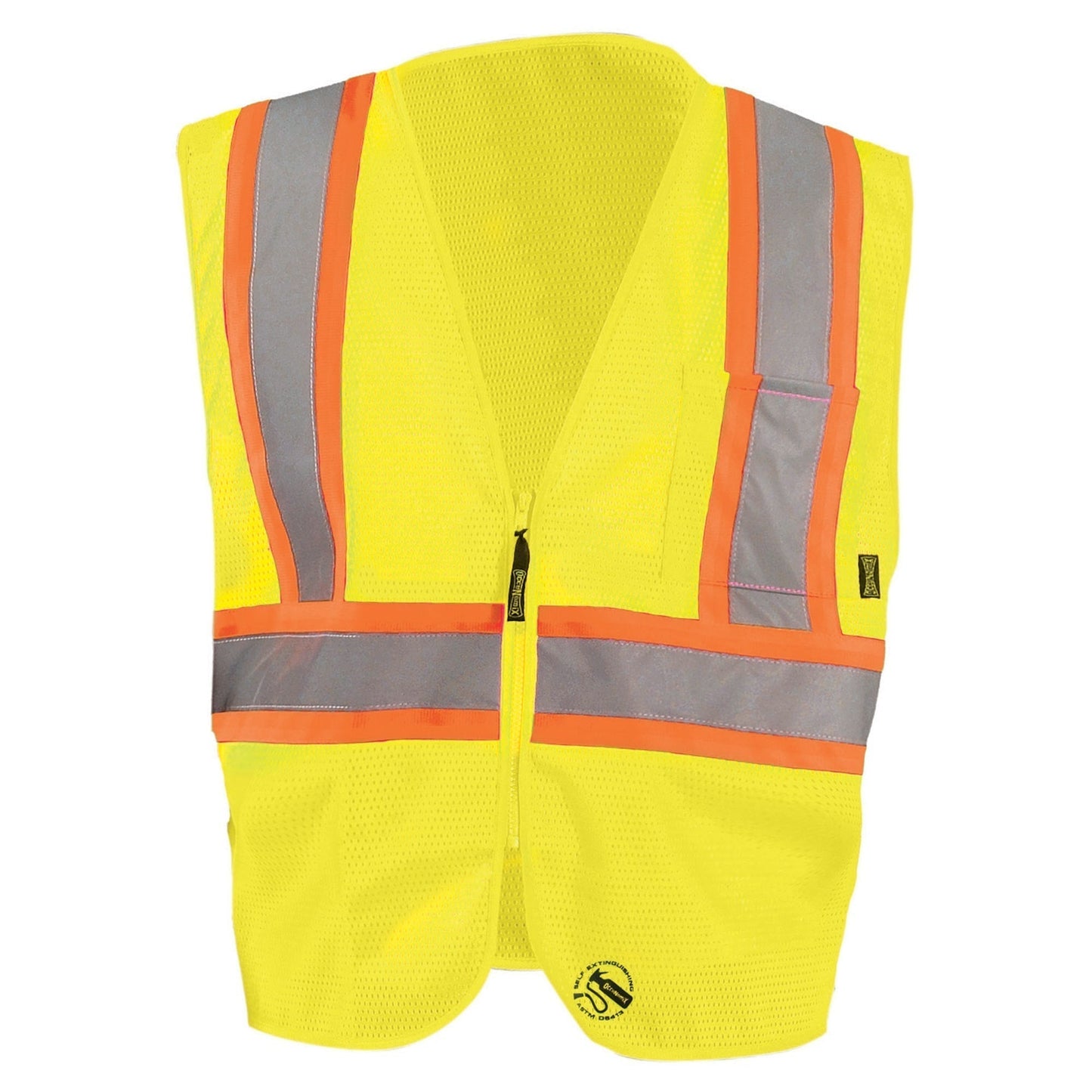 Orange Safety Vests - OccuNomix - Mesh Construction