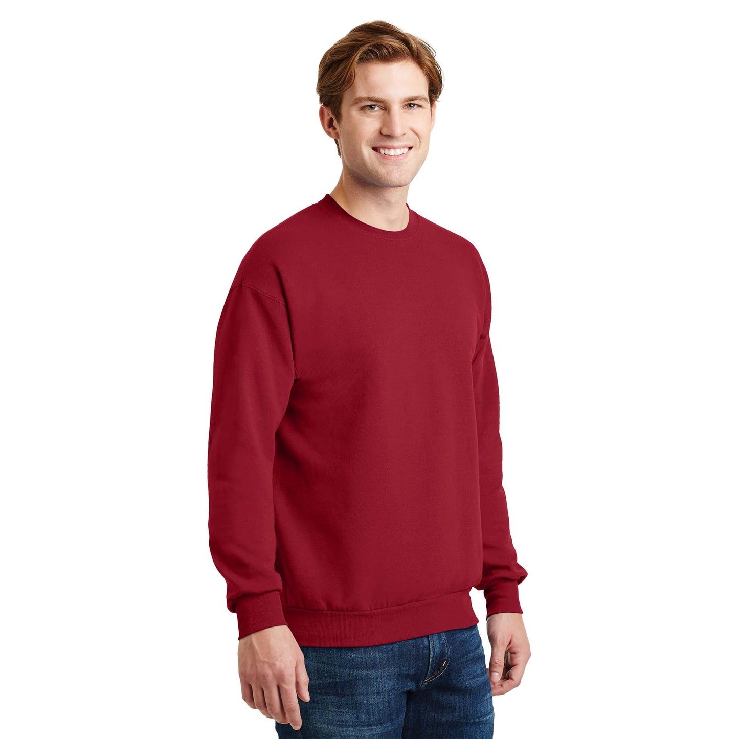 White Sweatshirts - Cozy Crewneck - Hanes - Eco-Friendly