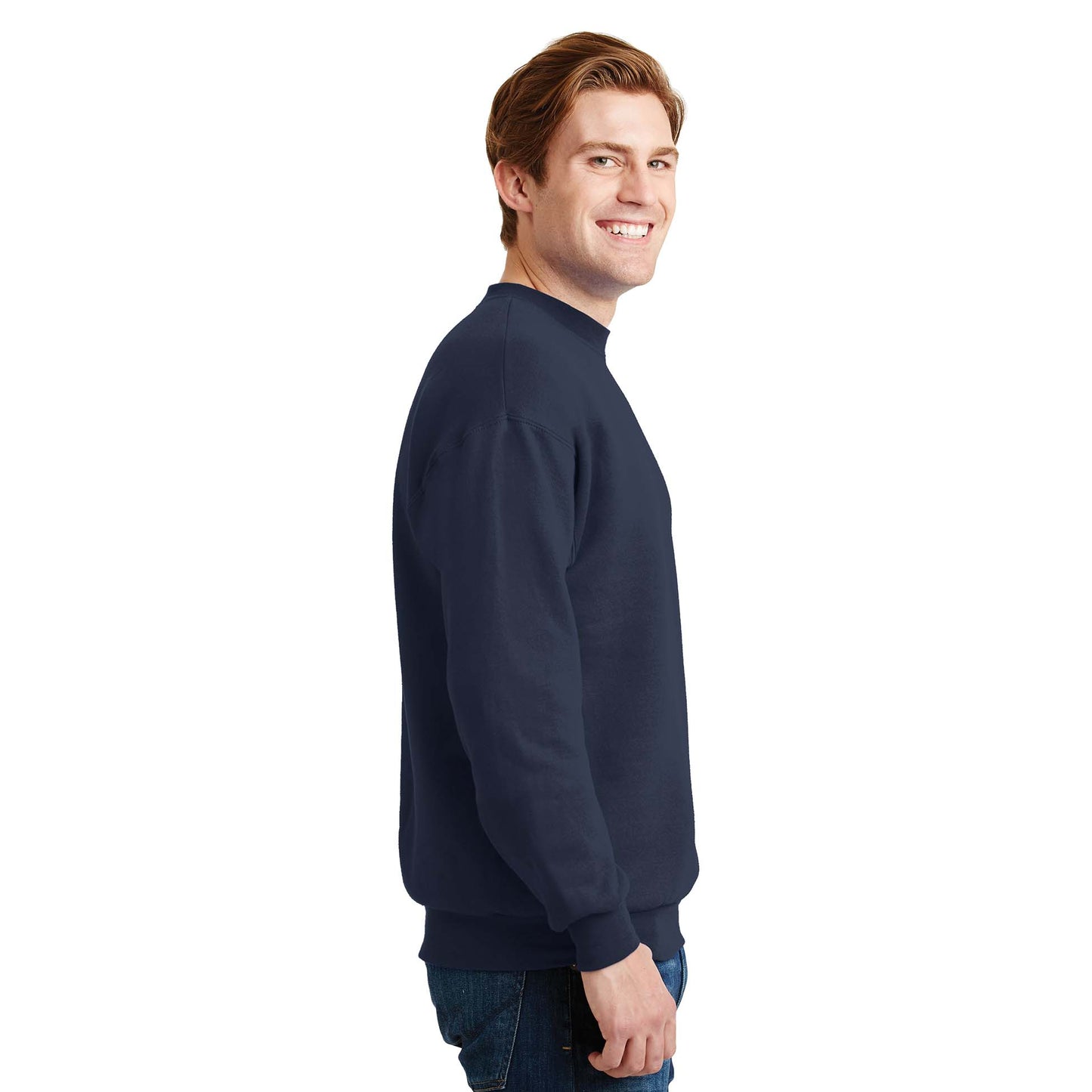 White Sweatshirts - Cozy Crewneck - Hanes - Eco-Friendly