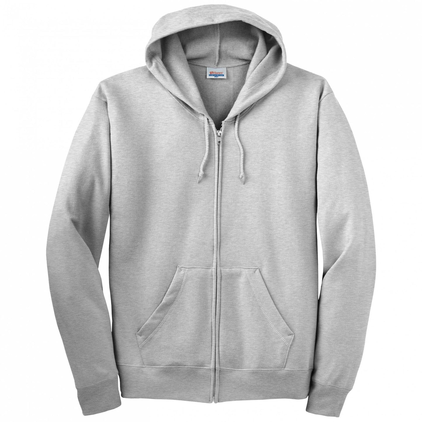 Black Sweatshirts - Hanes - Cozy Full-Zip Hooded - Quality Fabric