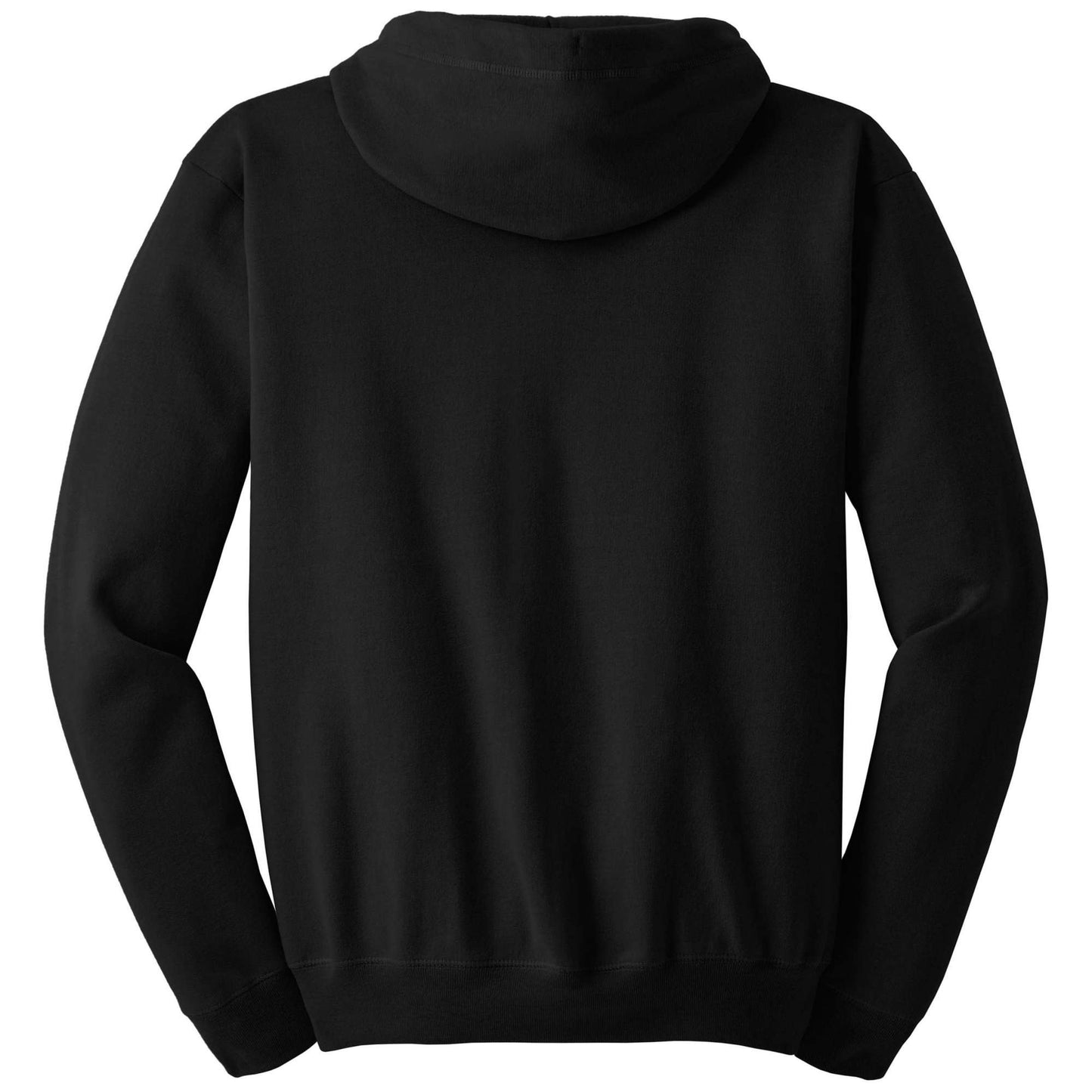 Black Sweatshirts - Hanes - Cozy Full-Zip Hooded - Quality Fabric