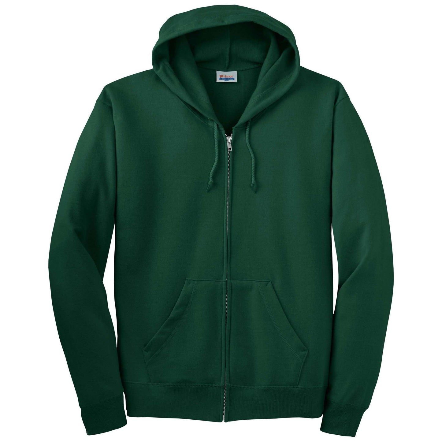 Black Sweatshirts - Hanes - Cozy Full-Zip Hooded - Quality Fabric