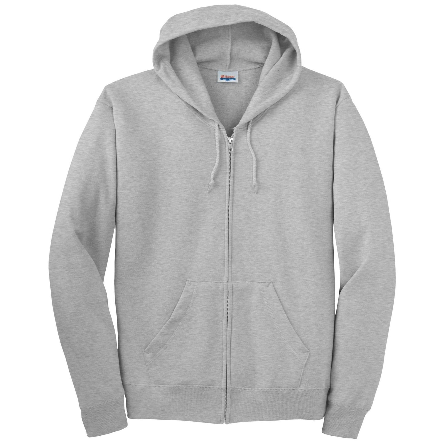 Black Sweatshirts - Hanes - Cozy Full-Zip Hooded - Quality Fabric