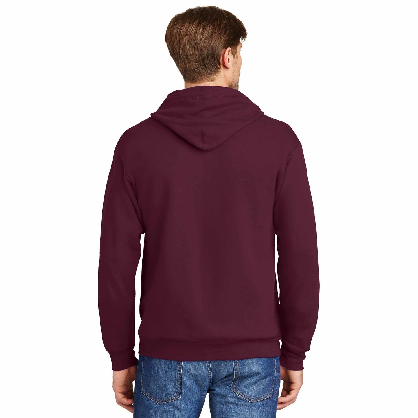 Black Sweatshirts - Hanes - Cozy Full-Zip Hooded - Quality Fabric