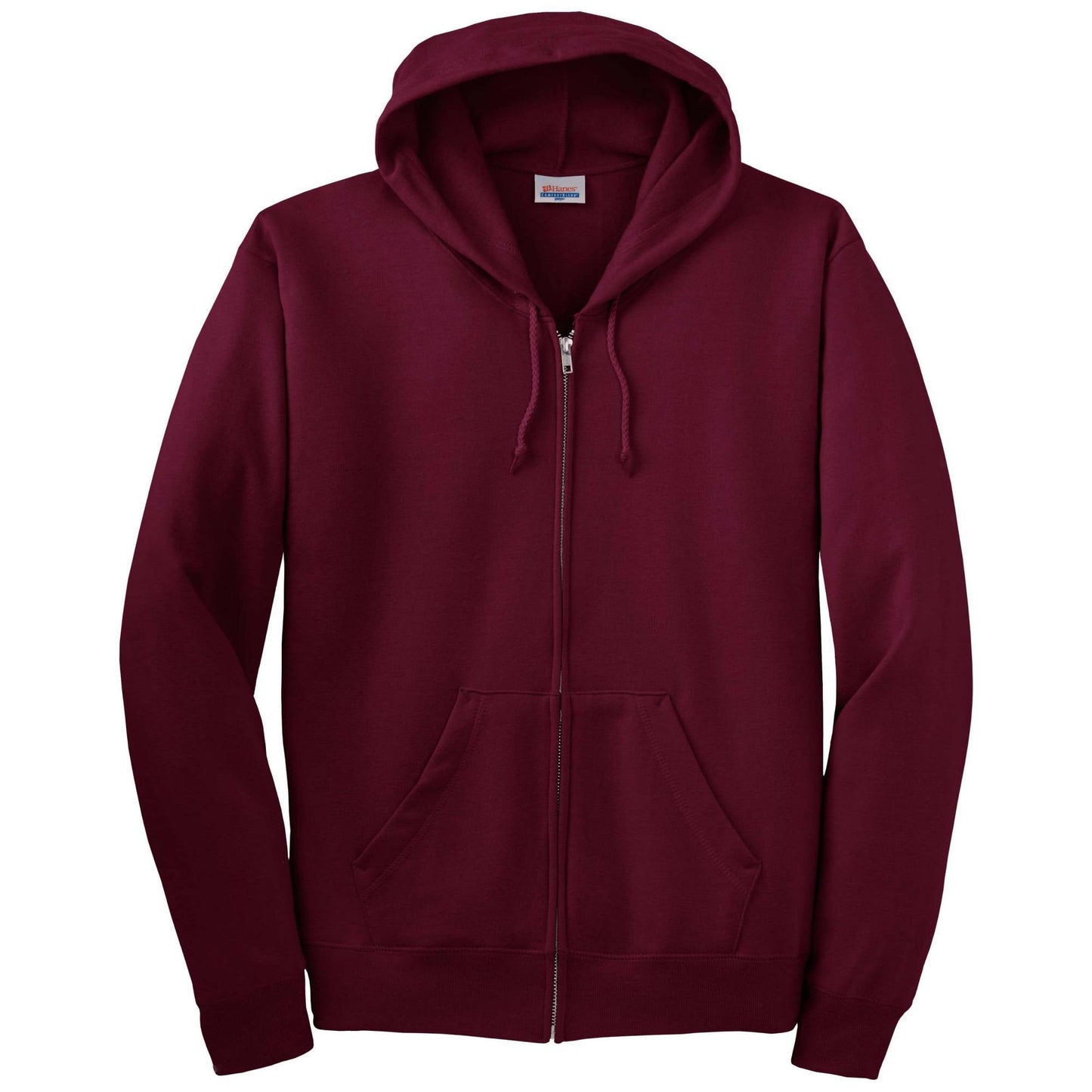 Black Sweatshirts - Hanes - Cozy Full-Zip Hooded - Quality Fabric
