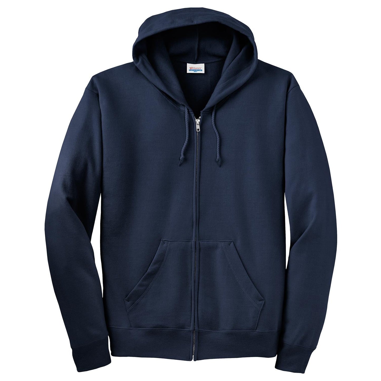 Black Sweatshirts - Hanes - Cozy Full-Zip Hooded - Quality Fabric