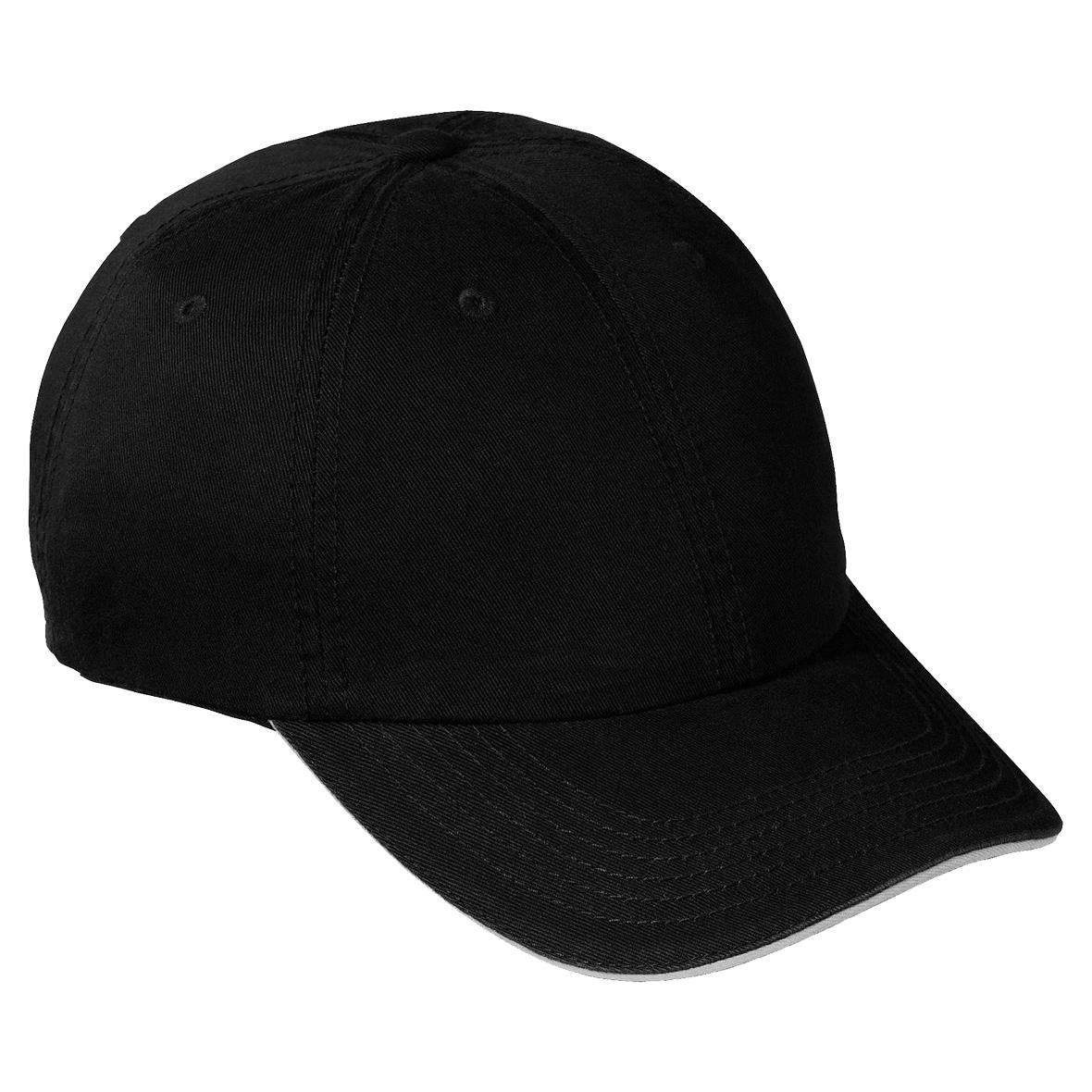 Black/White Ball Caps - Port & Company - Soft Fabric