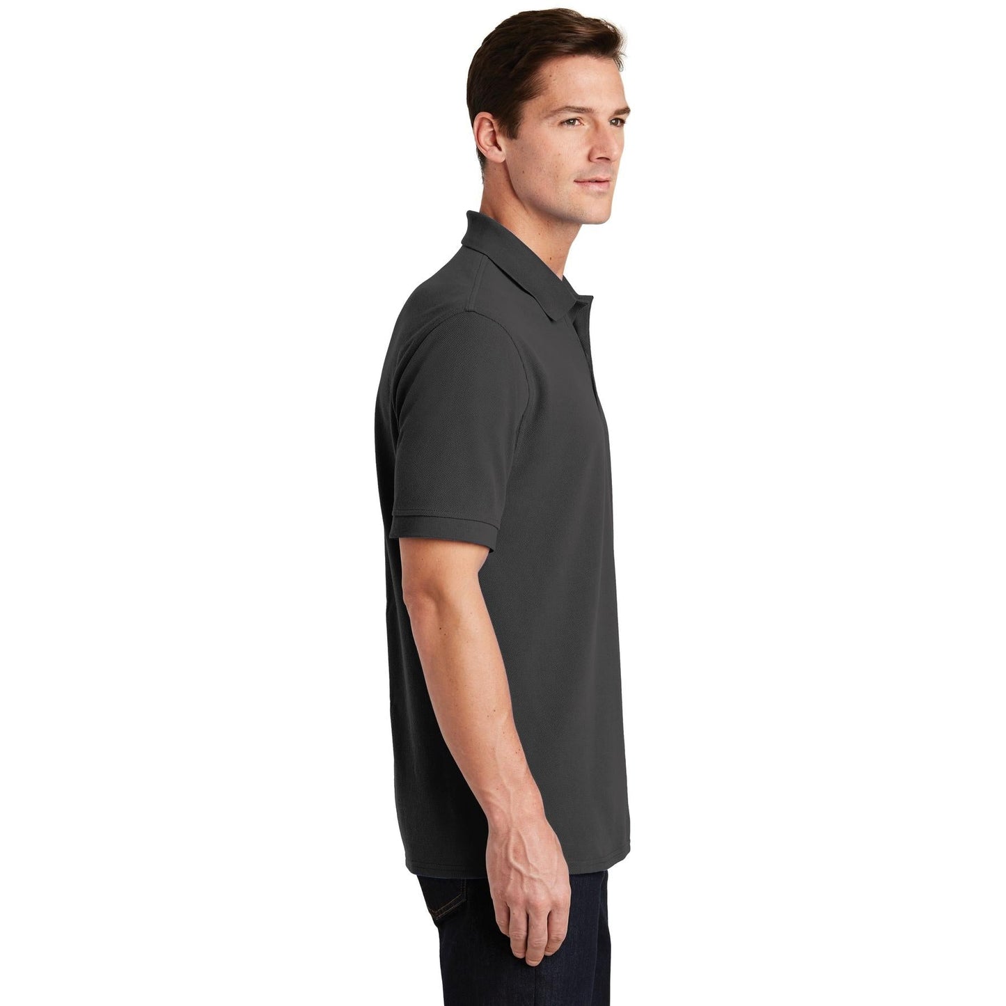 Charcoal Polo Shirts - Port & Company - Soft Fabric
